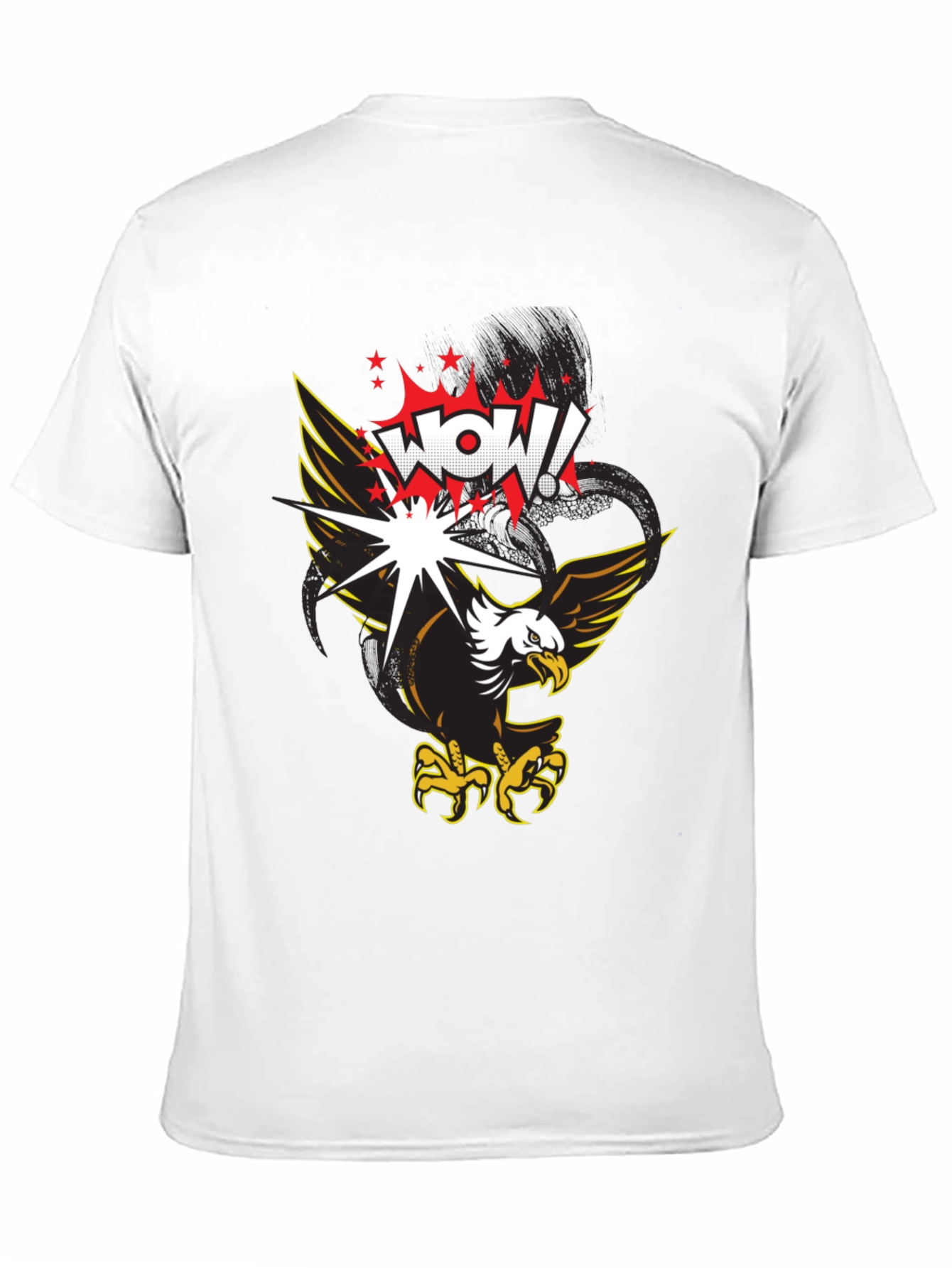 WOW! Eagle Graphic Print T-Shirt - Black