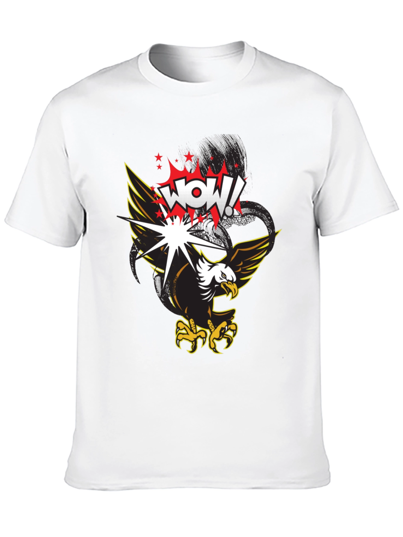 WOW! Eagle Graphic Print T-Shirt - Black