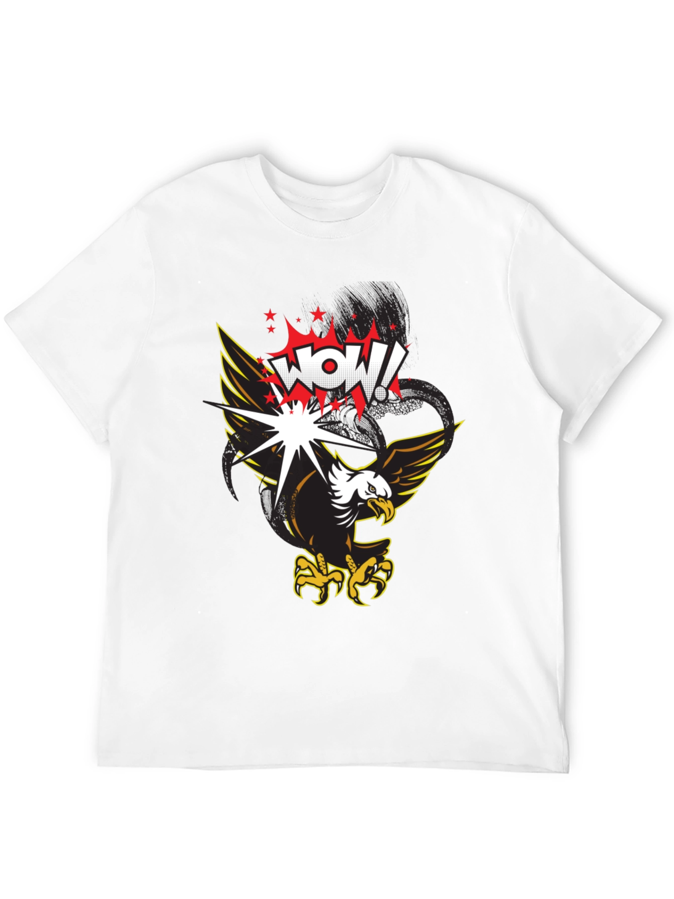 WOW! Eagle Graphic Print T-Shirt - Black