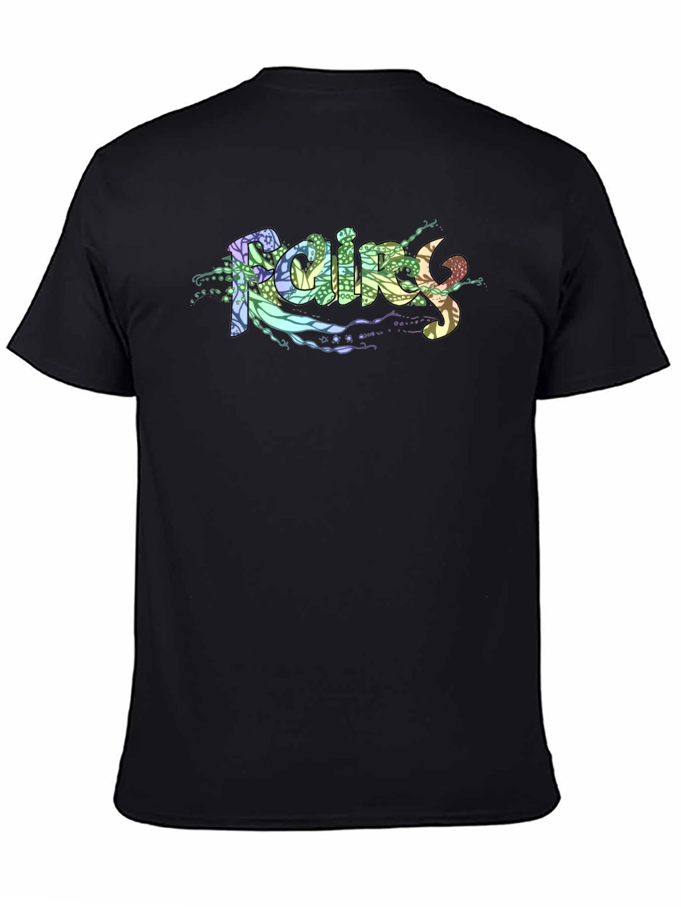 Raining Fairy Black T-Shirt