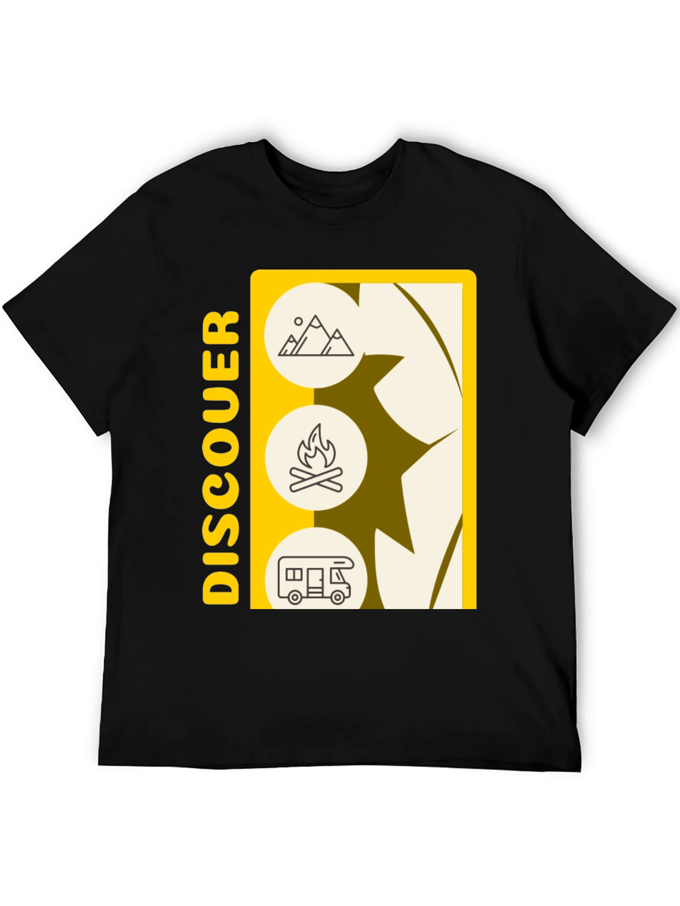 Discover Camping Graphic Tee - Black
