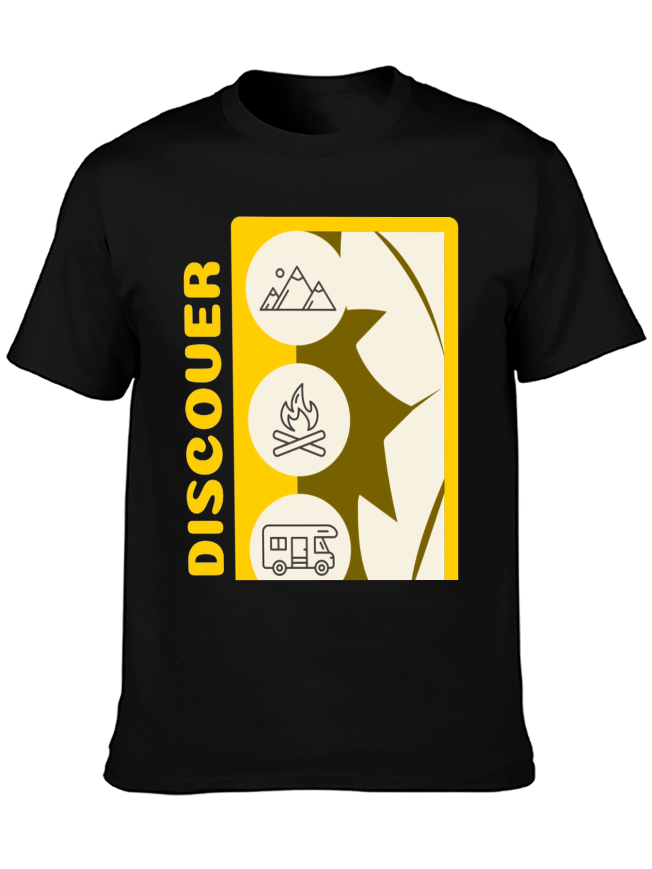 Discover Camping Graphic Tee - Black