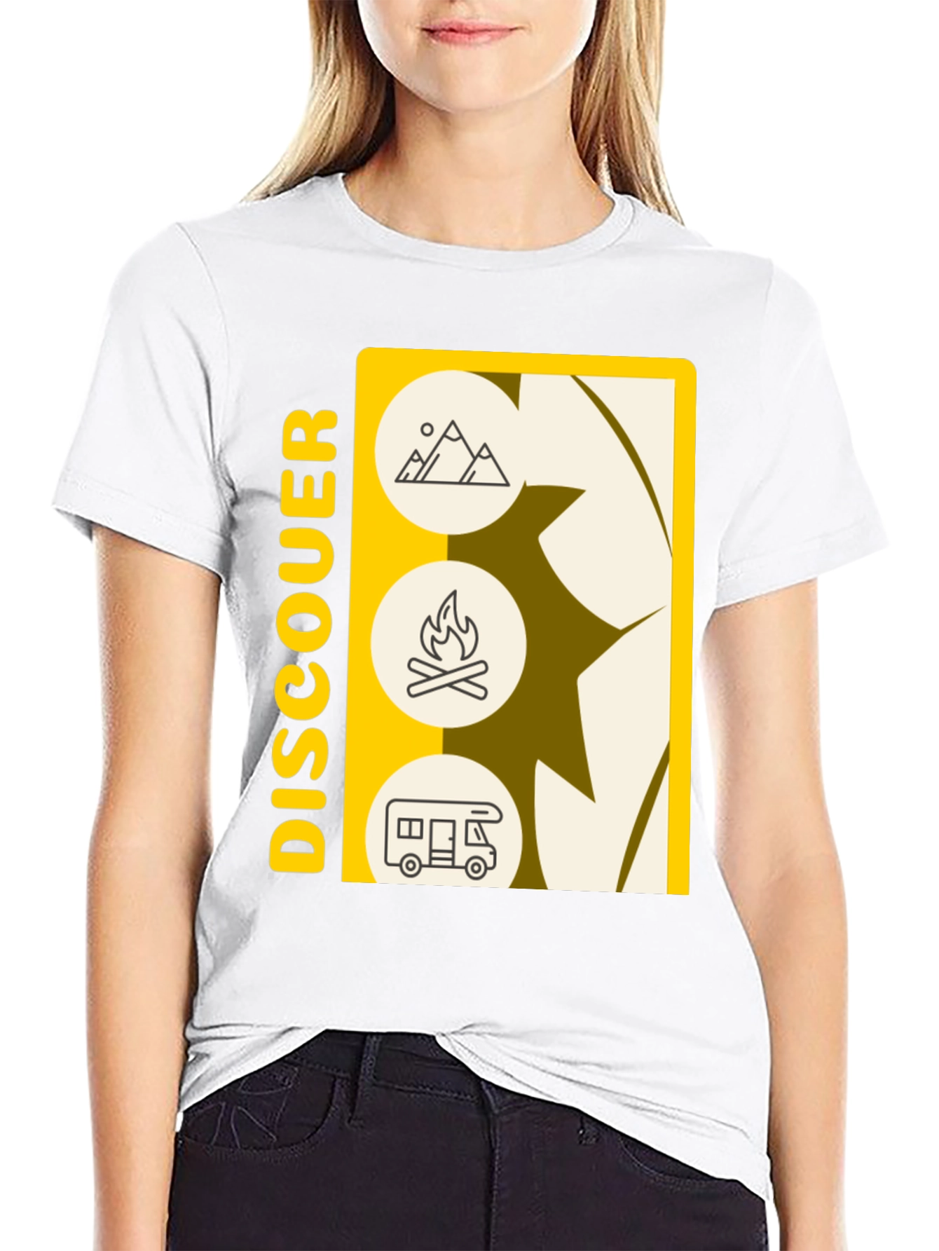 Discover Camping Graphic Tee - Black