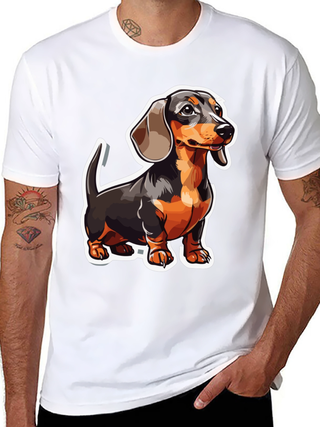 Dachshund Dog Graphic T-Shirt - Cute Wiener Dog Tee