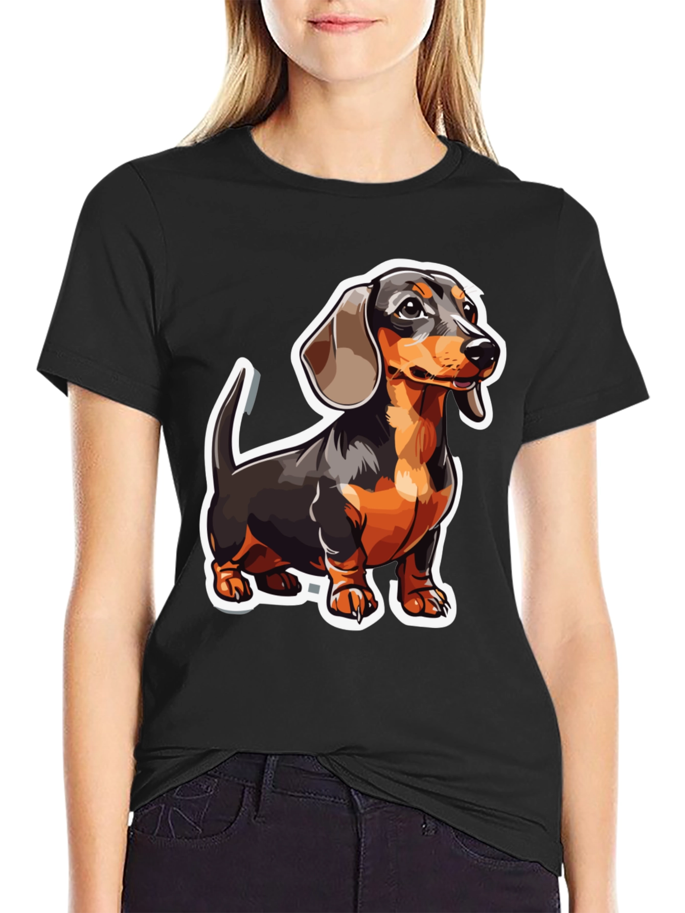Dachshund Dog Graphic T-Shirt - Cute Wiener Dog Tee