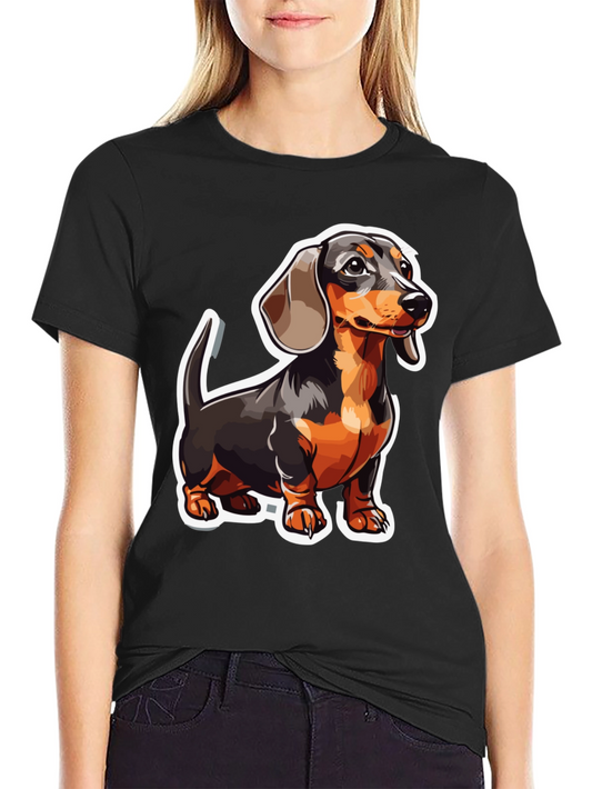 Dachshund Dog Graphic T-Shirt - Cute Wiener Dog Tee