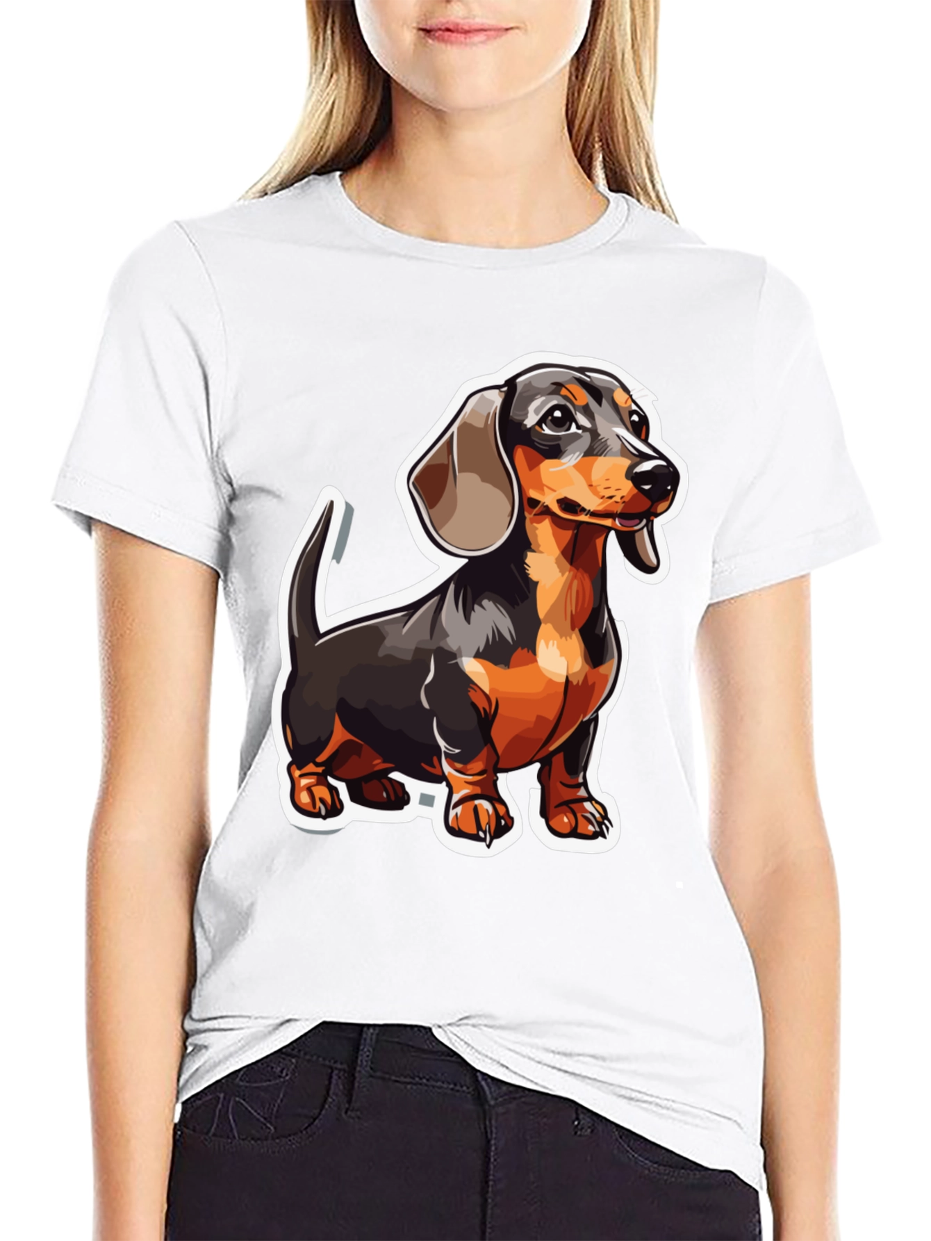 Dachshund Dog Graphic T-Shirt - Cute Wiener Dog Tee