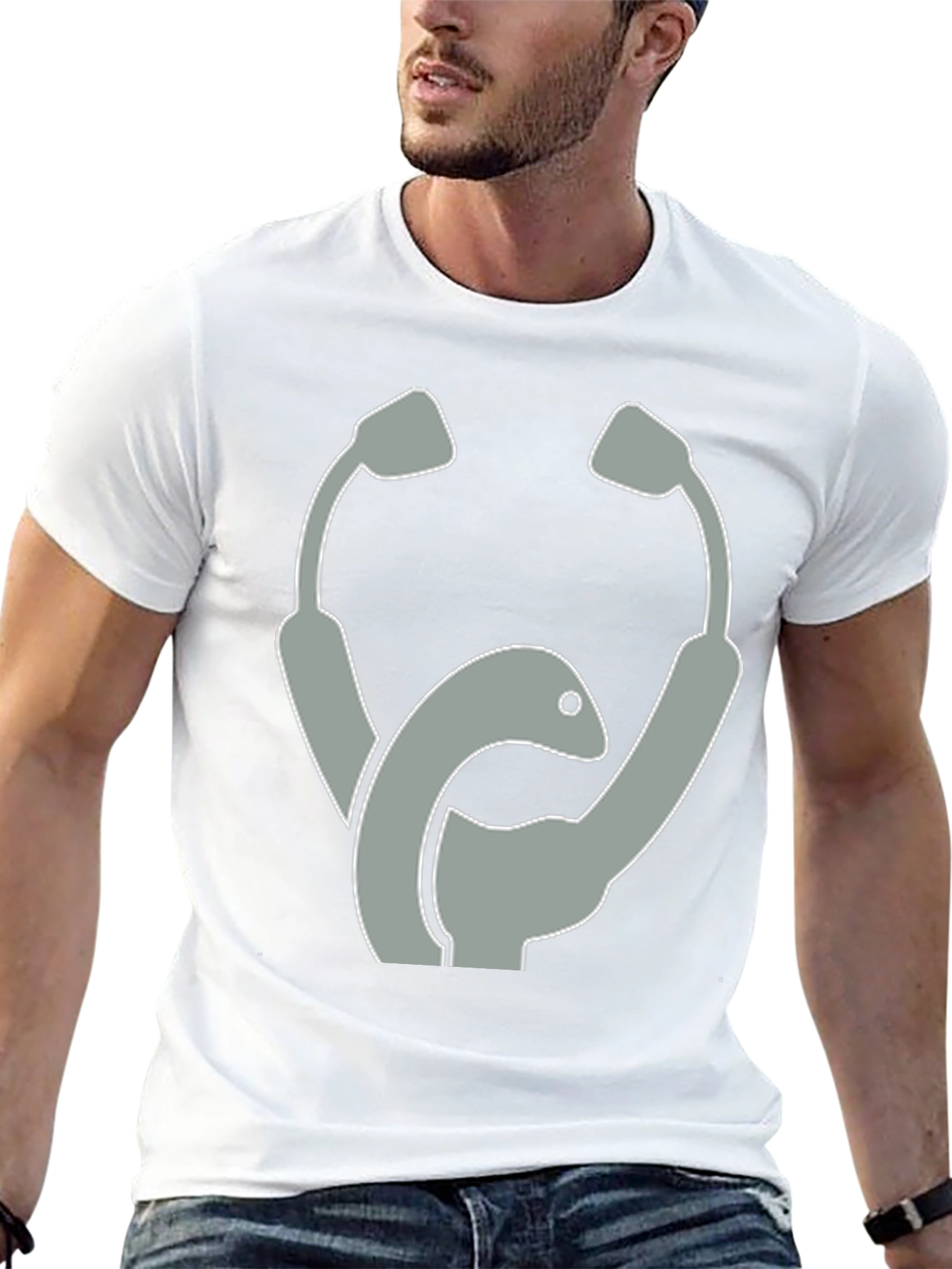 Stethoscope Loch Ness Monster Graphic T-Shirt