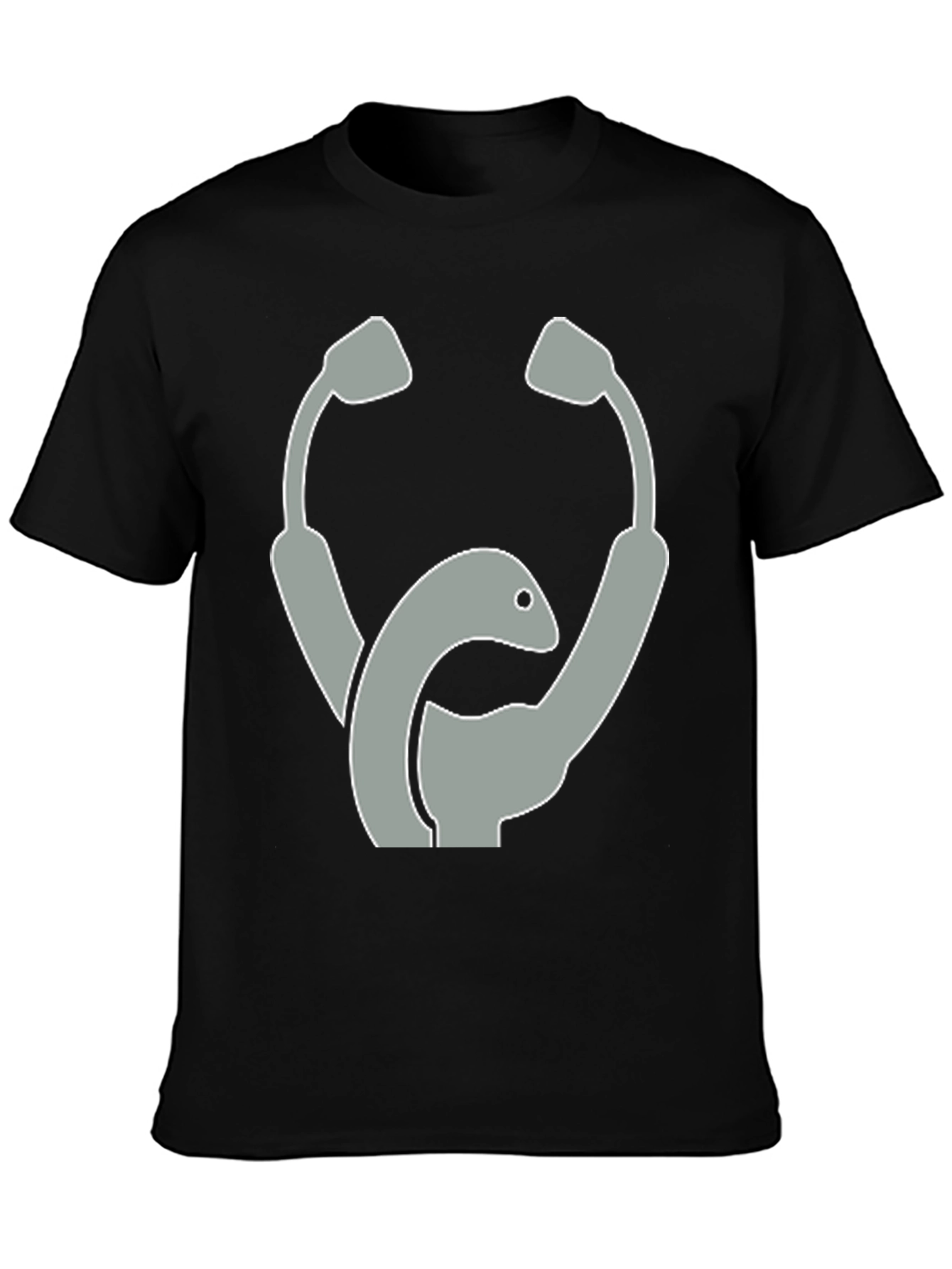 Stethoscope Loch Ness Monster Graphic T-Shirt