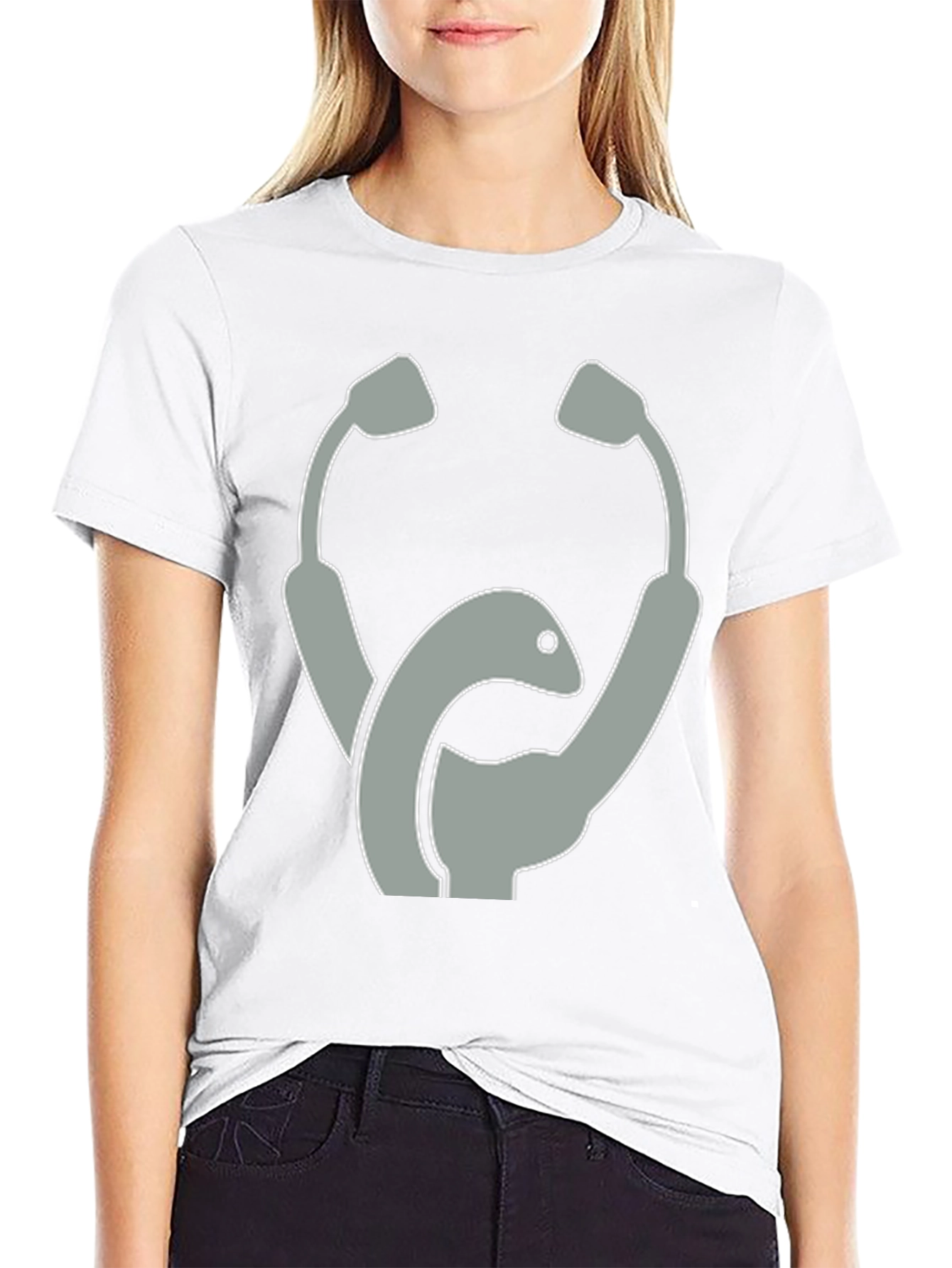 Stethoscope Loch Ness Monster Graphic T-Shirt