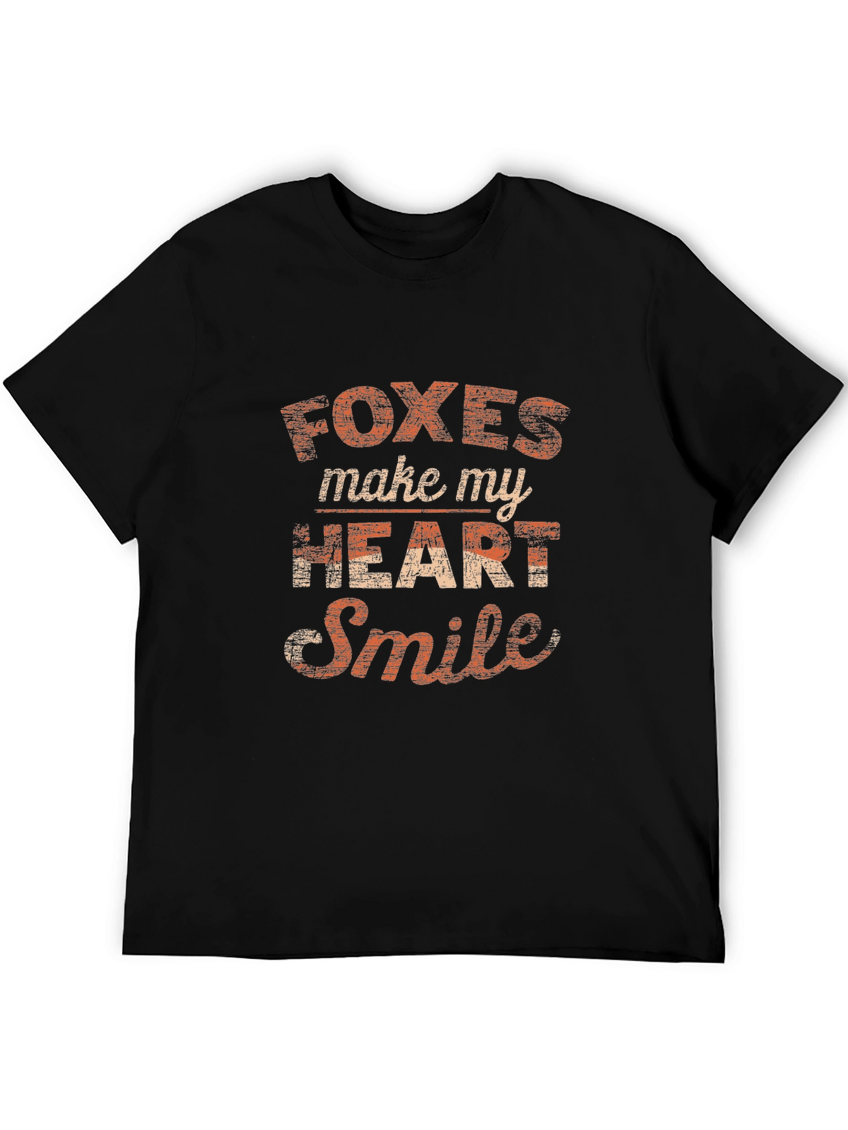 Foxes Make My Heart Smile Graphic T-Shirt