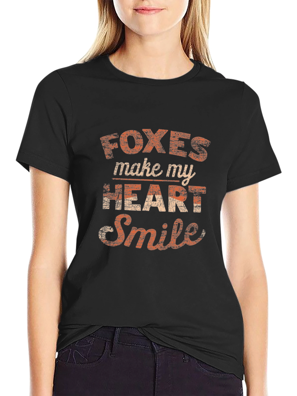 Foxes Make My Heart Smile Graphic T-Shirt