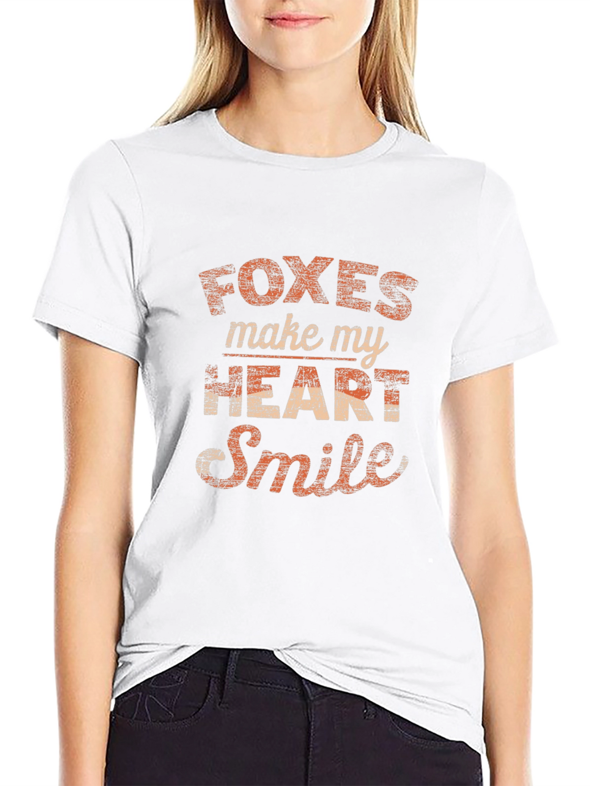 Foxes Make My Heart Smile Graphic T-Shirt