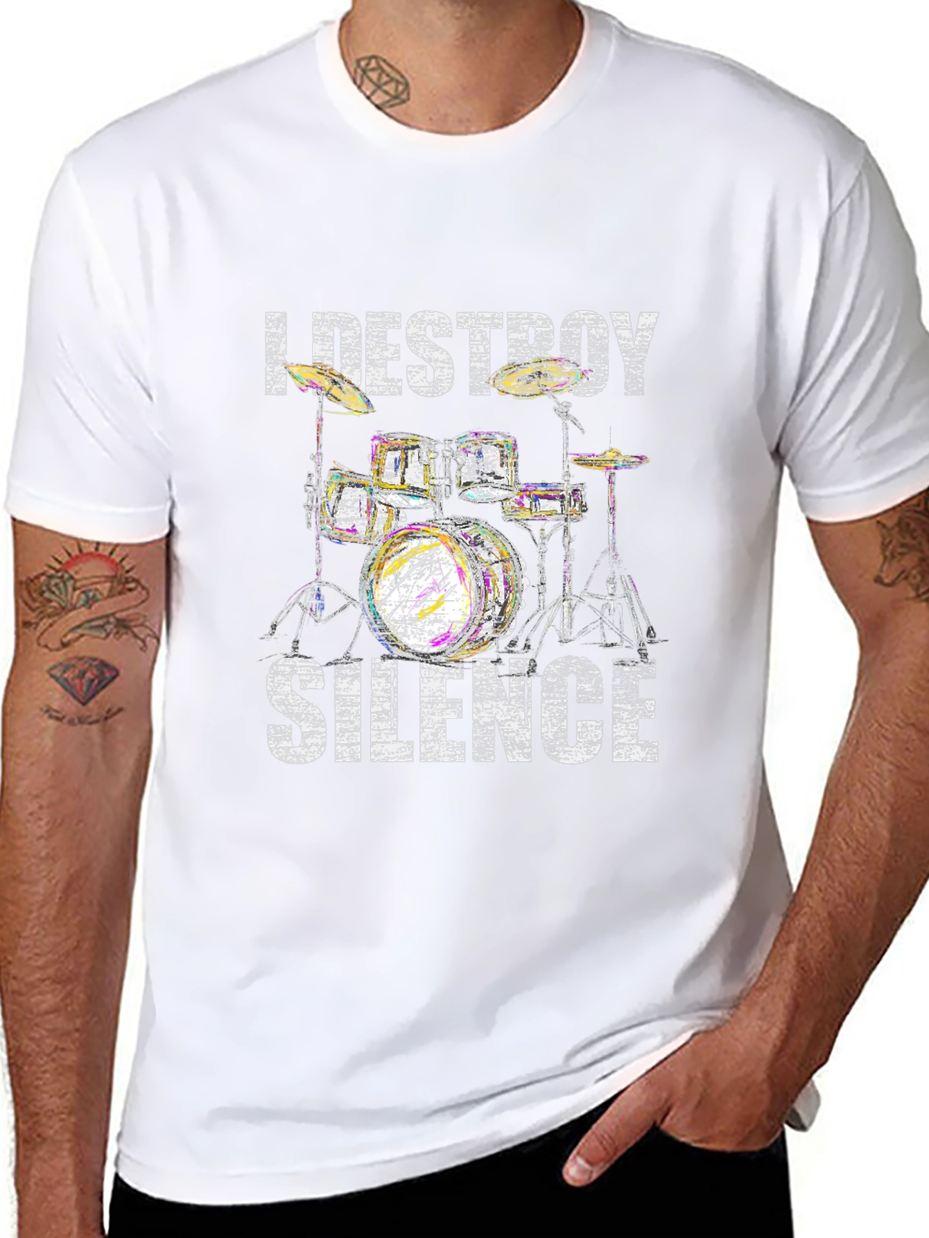 I Destroy Silence Drummer T-Shirt