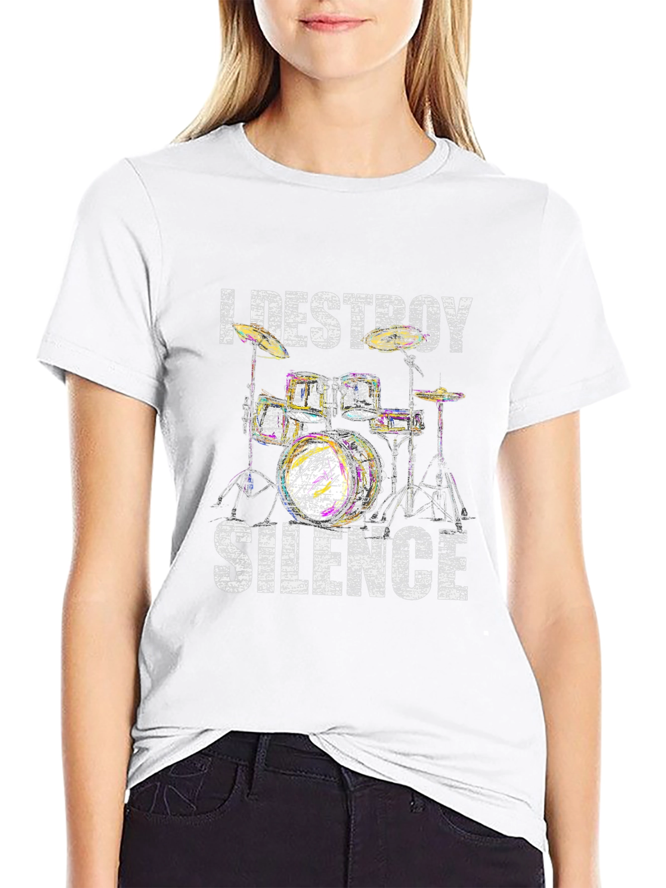 I Destroy Silence Drummer T-Shirt