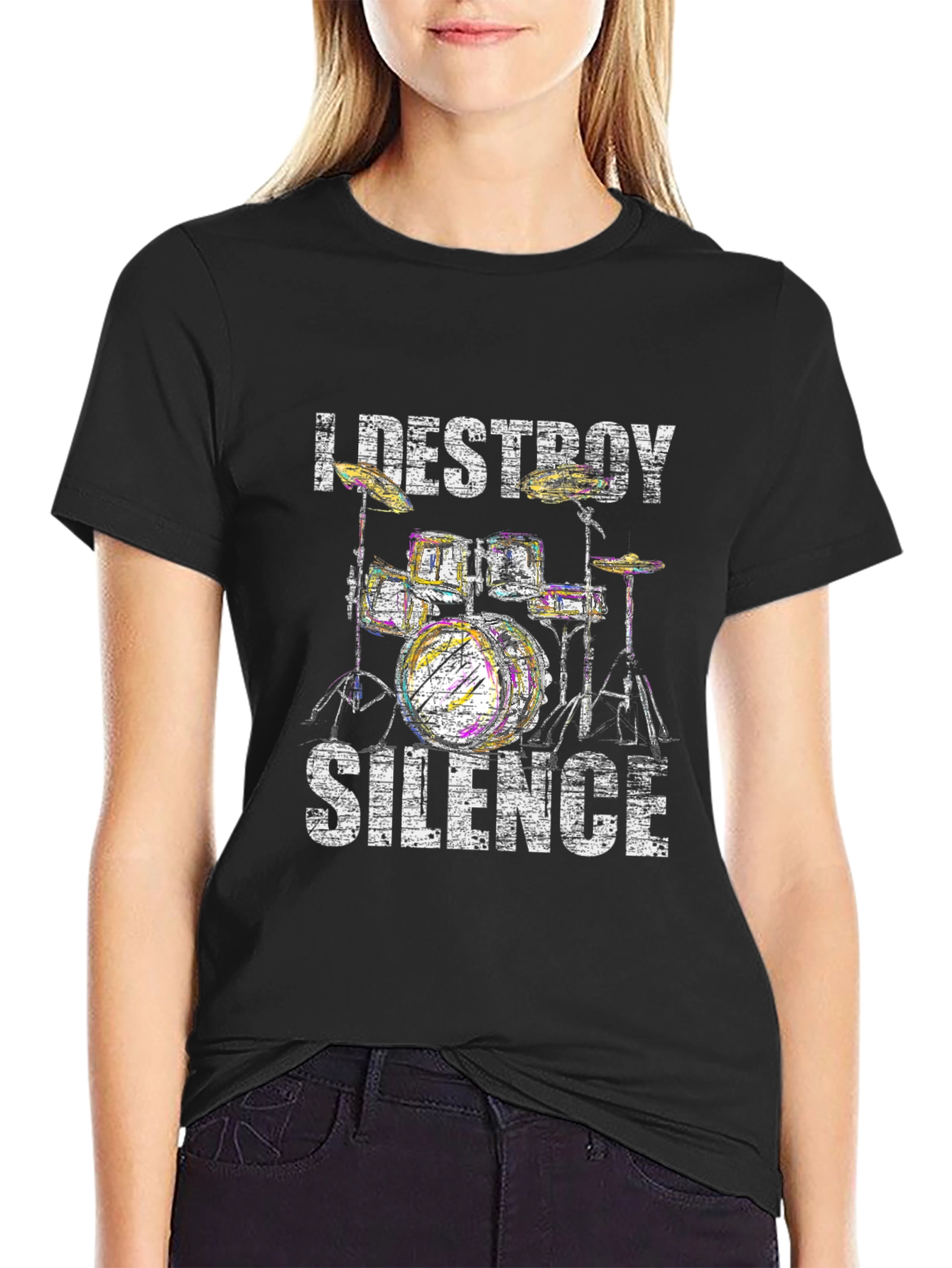 I Destroy Silence Drummer T-Shirt