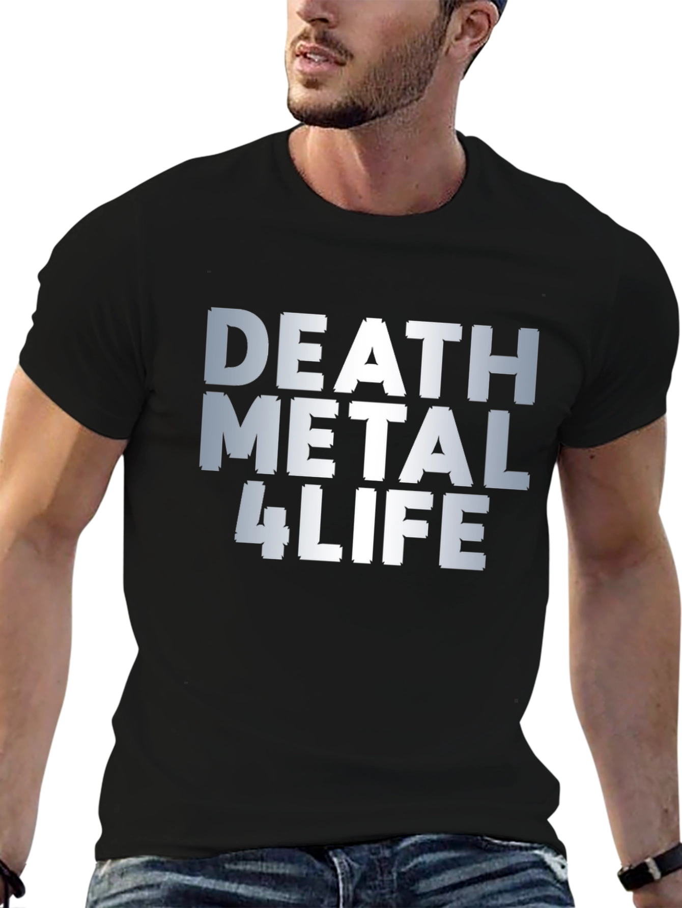 Death Metal 4 Life Graphic Tee - Black
