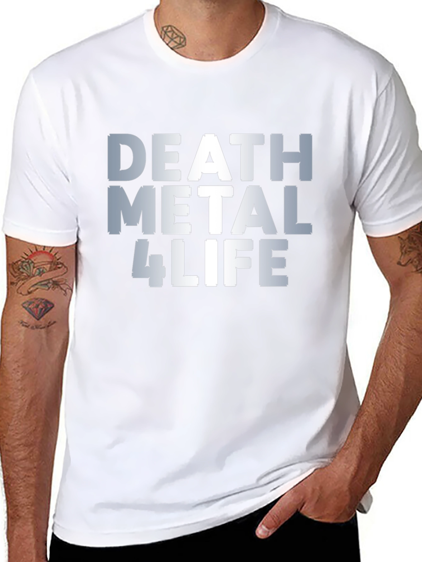 Death Metal 4 Life Graphic Tee - Black