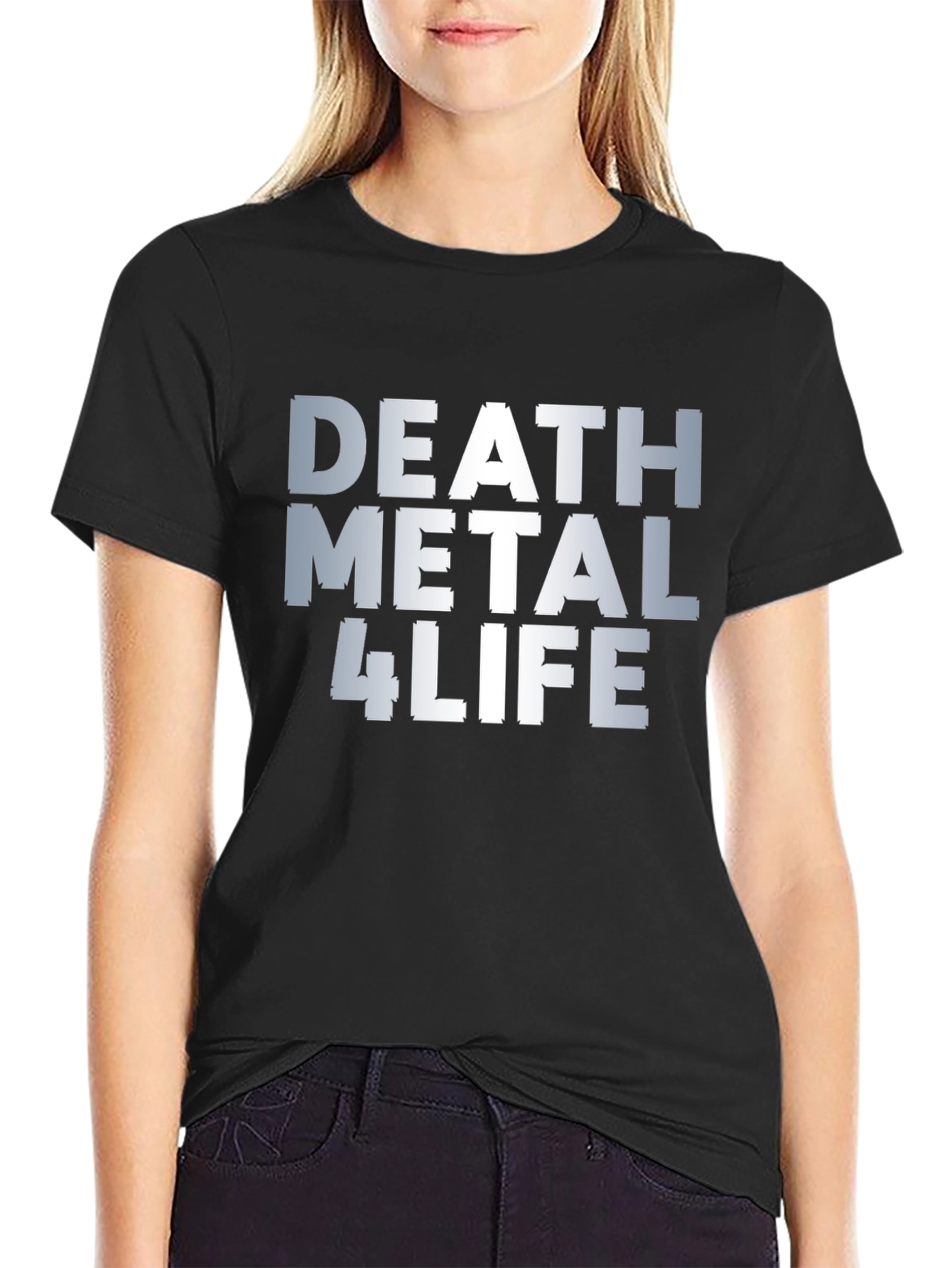 Death Metal 4 Life Graphic Tee - Black