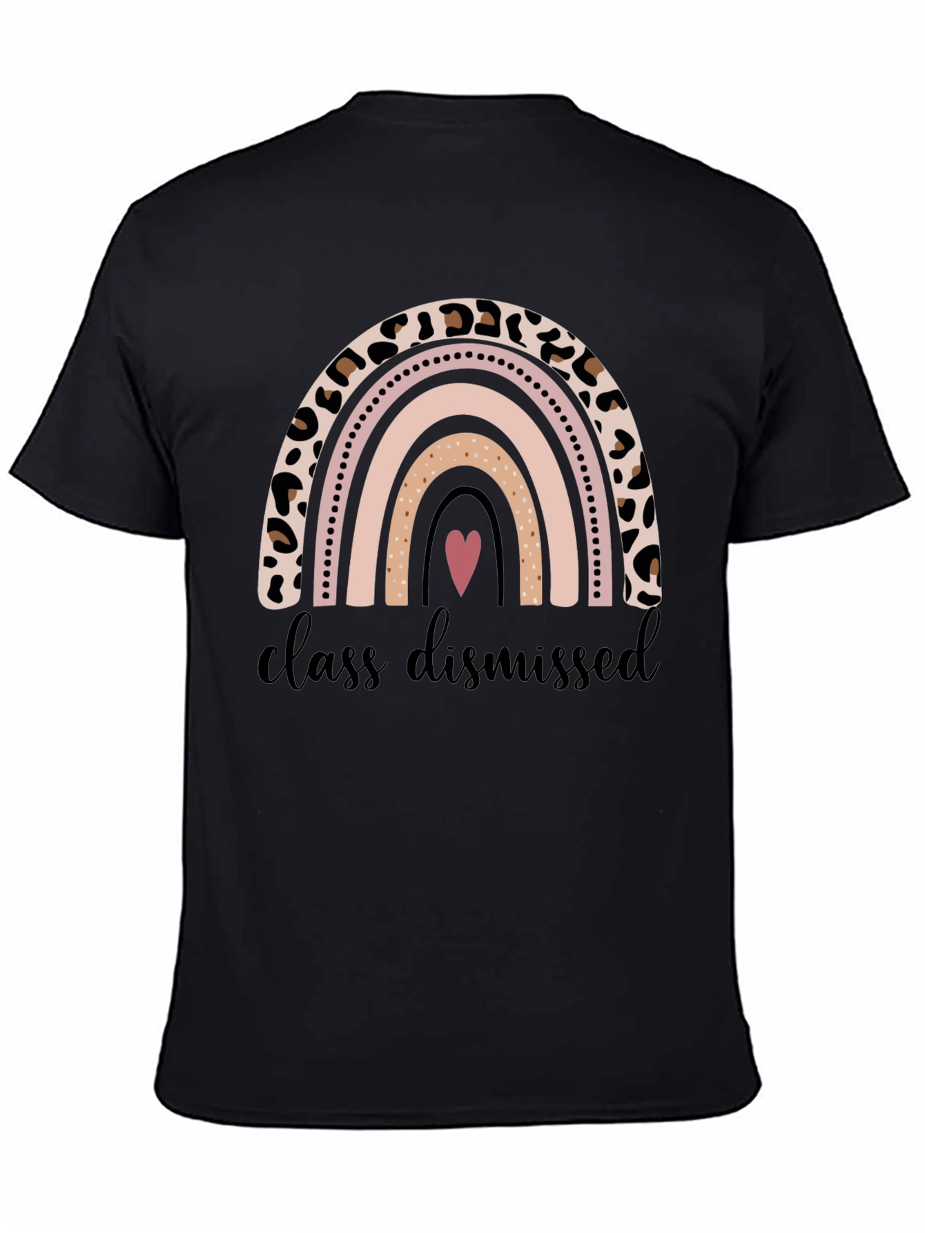 Class Dismissed Leopard Rainbow Teacher Shirt