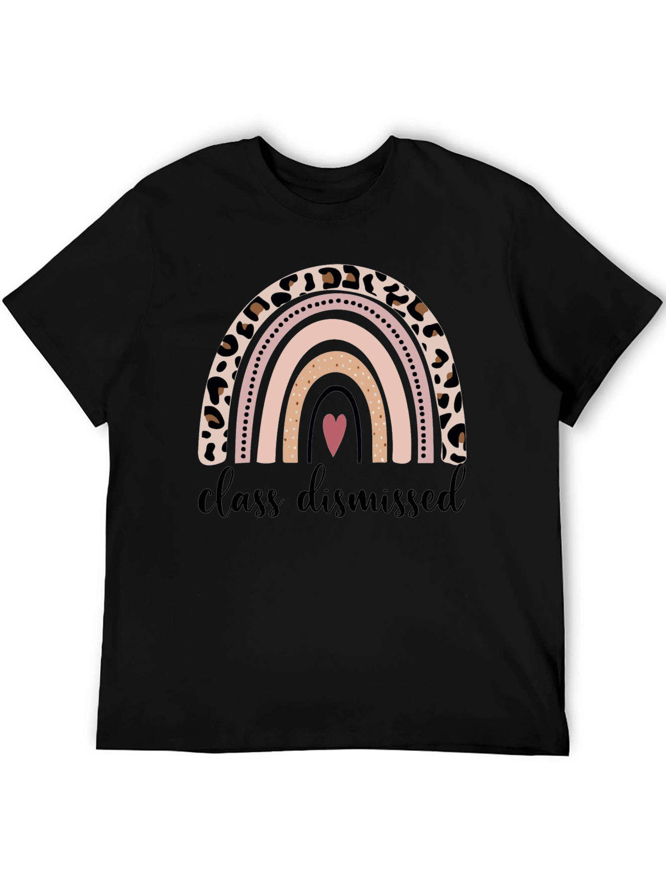 Class Dismissed Leopard Rainbow Teacher Shirt