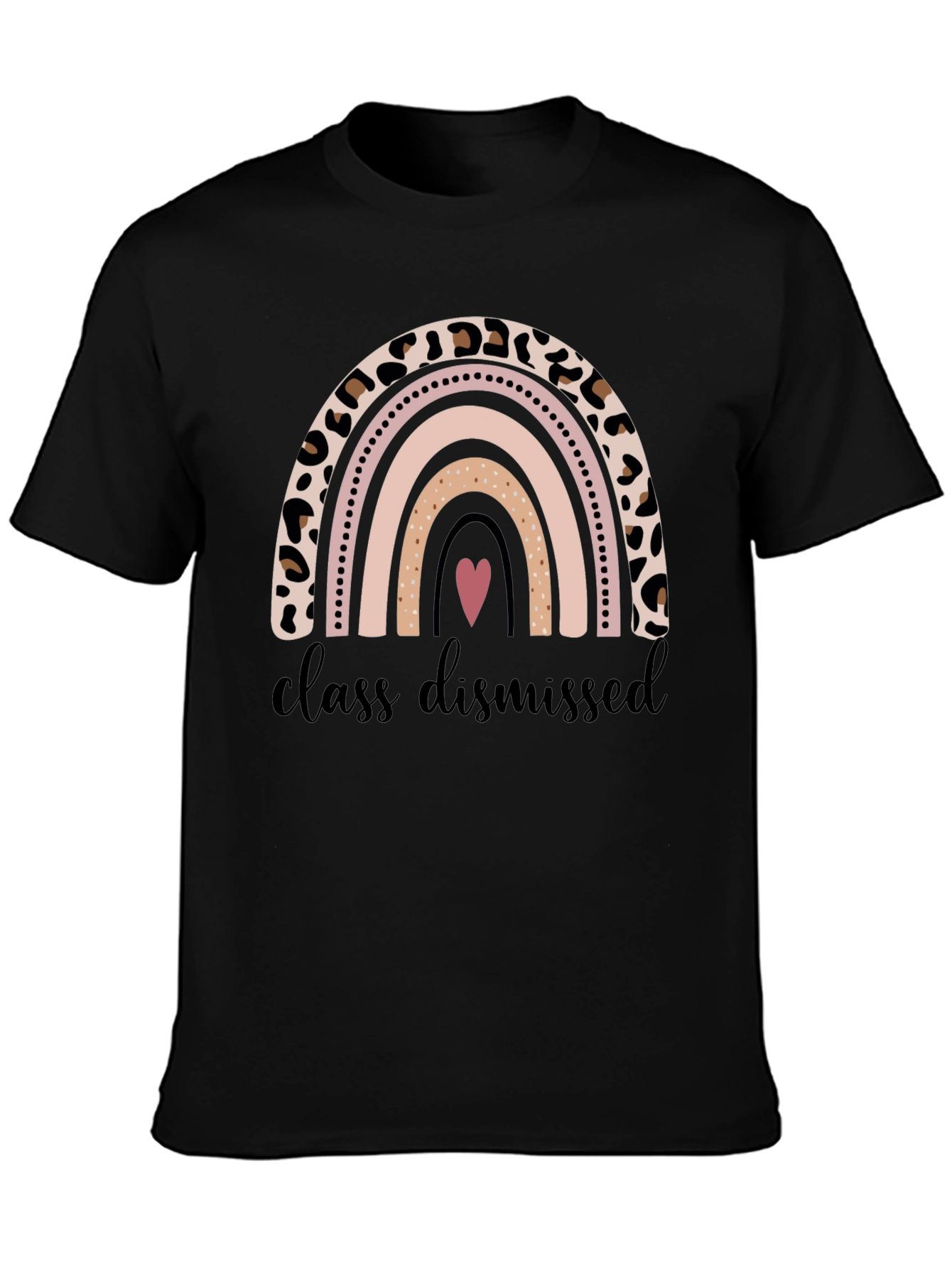 Class Dismissed Leopard Rainbow Teacher Shirt