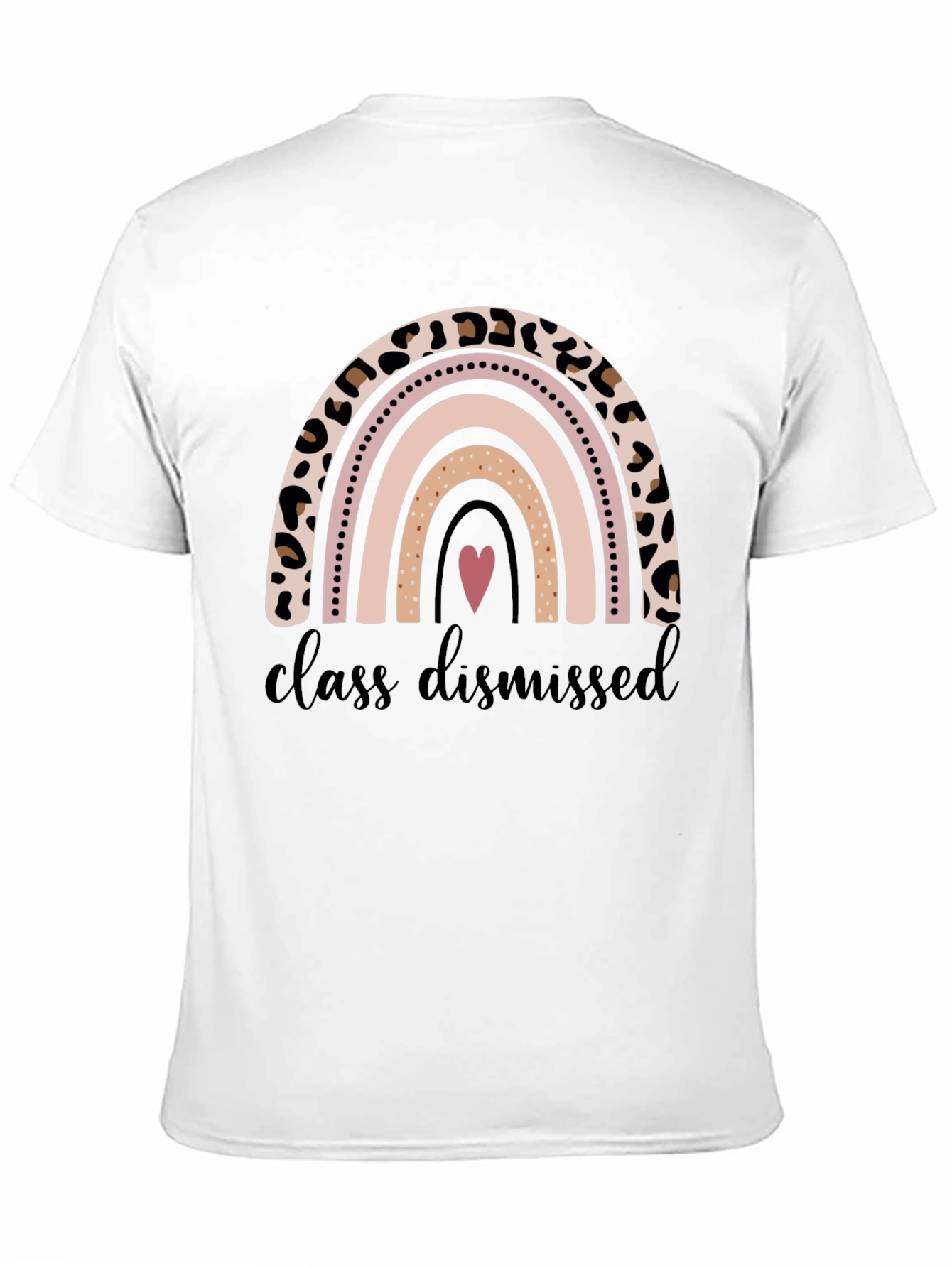 Class Dismissed Leopard Rainbow Teacher Shirt
