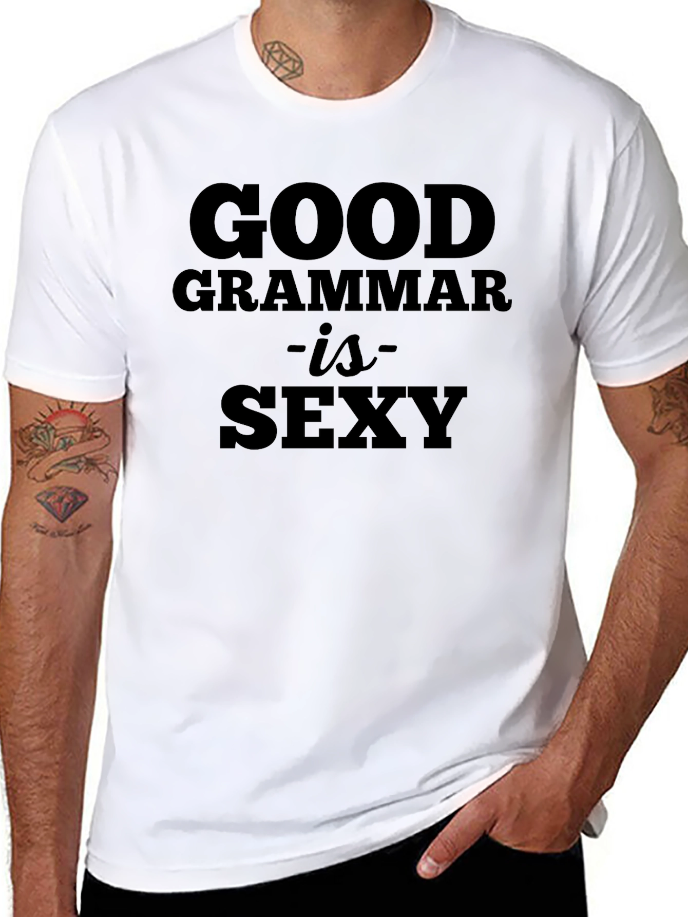 Good Grammar is Sexy Black Graphic Tee