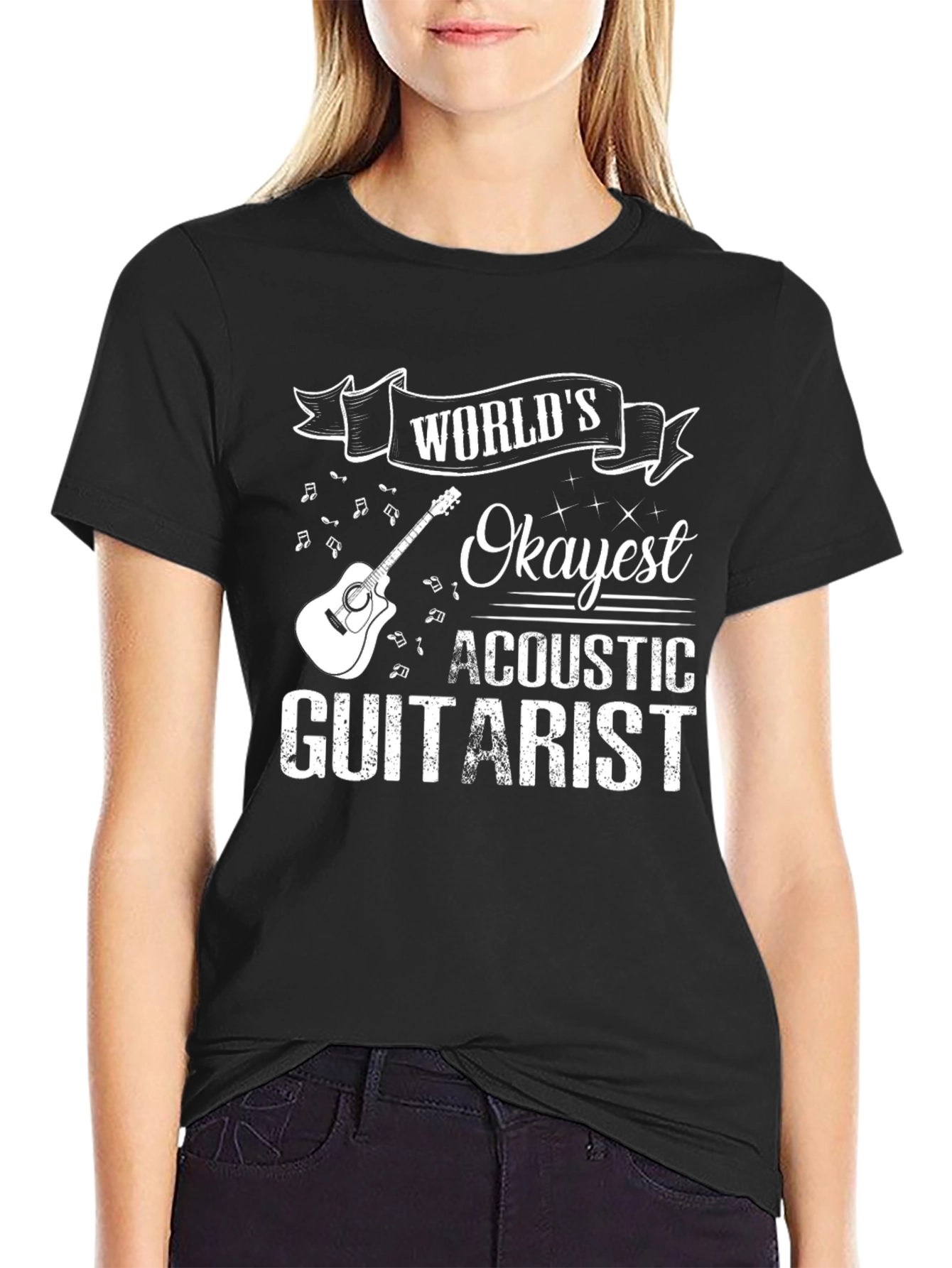 Worlds Okayest Acoustic Guitarist T-Shirt