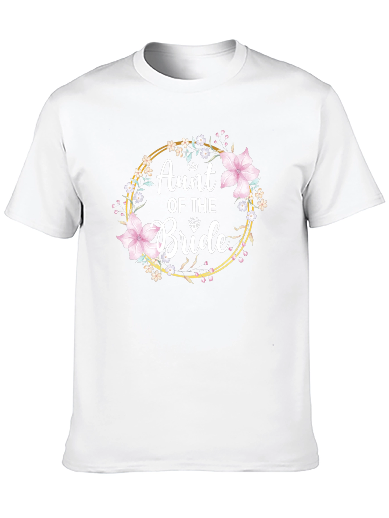 Aunt of the Bride Floral Wreath T-Shirt