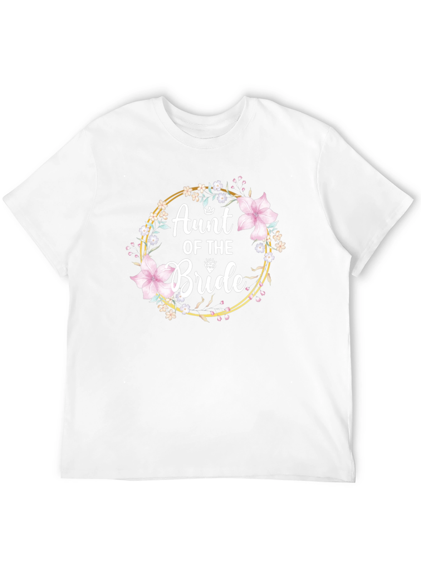 Aunt of the Bride Floral Wreath T-Shirt