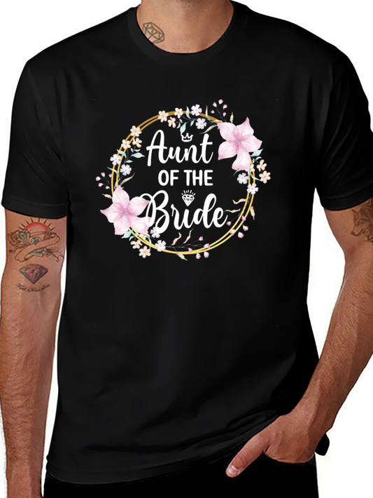 Aunt of the Bride Floral Wreath T-Shirt