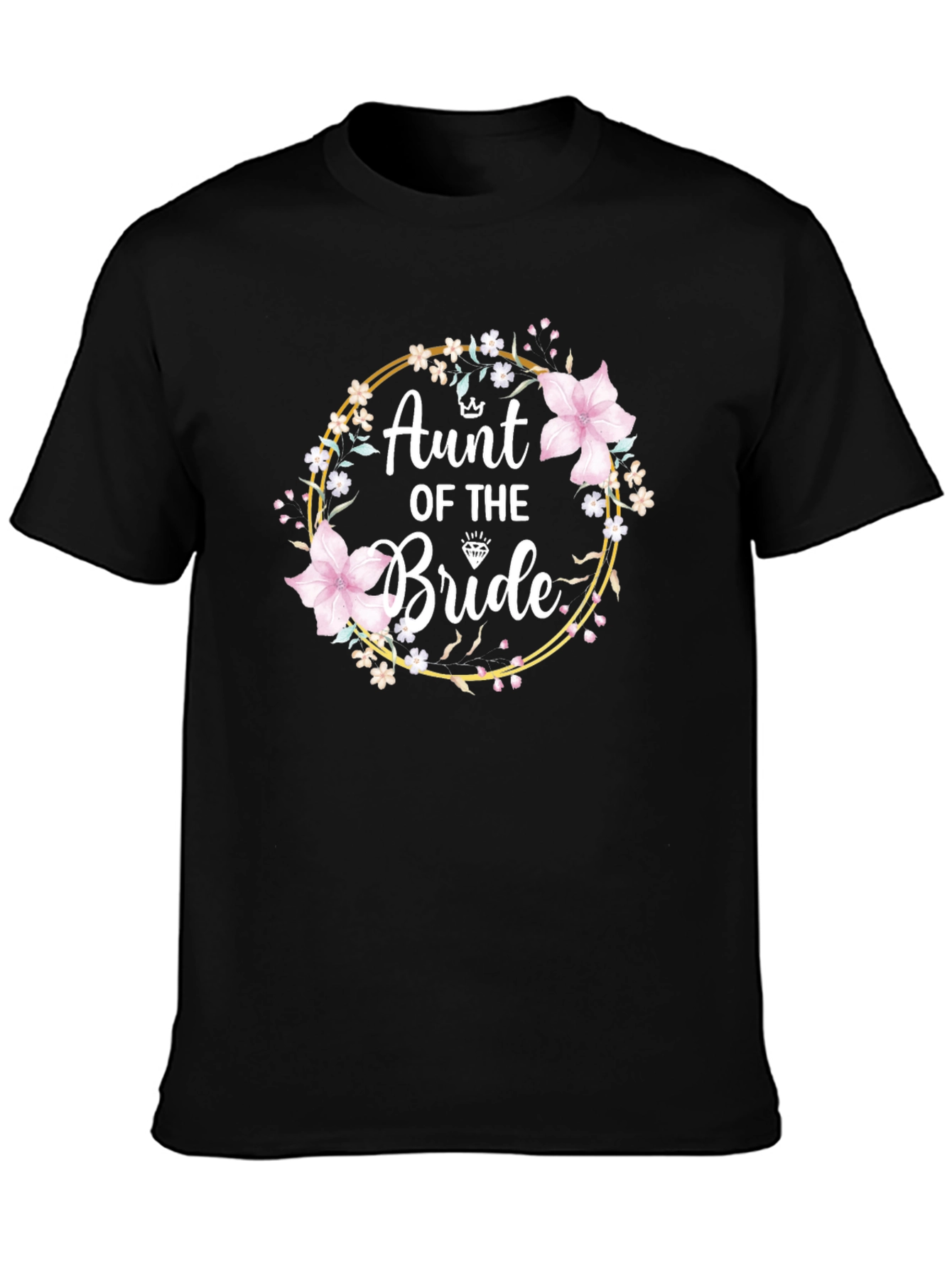 Aunt of the Bride Floral Wreath T-Shirt