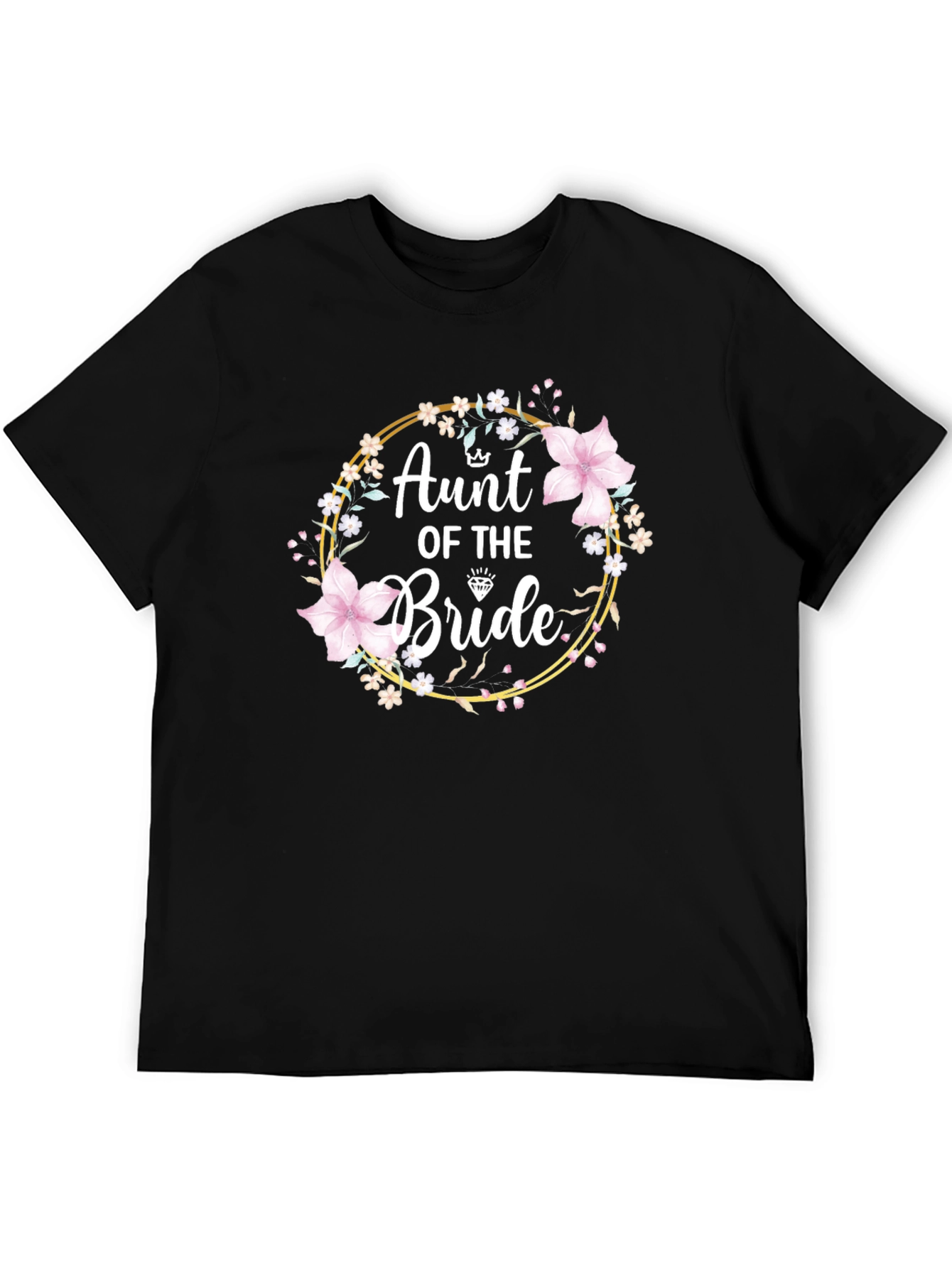Aunt of the Bride Floral Wreath T-Shirt
