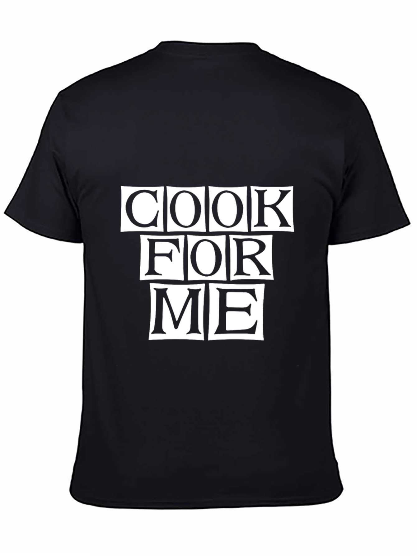 Cook For Me Black Graphic T-Shirt