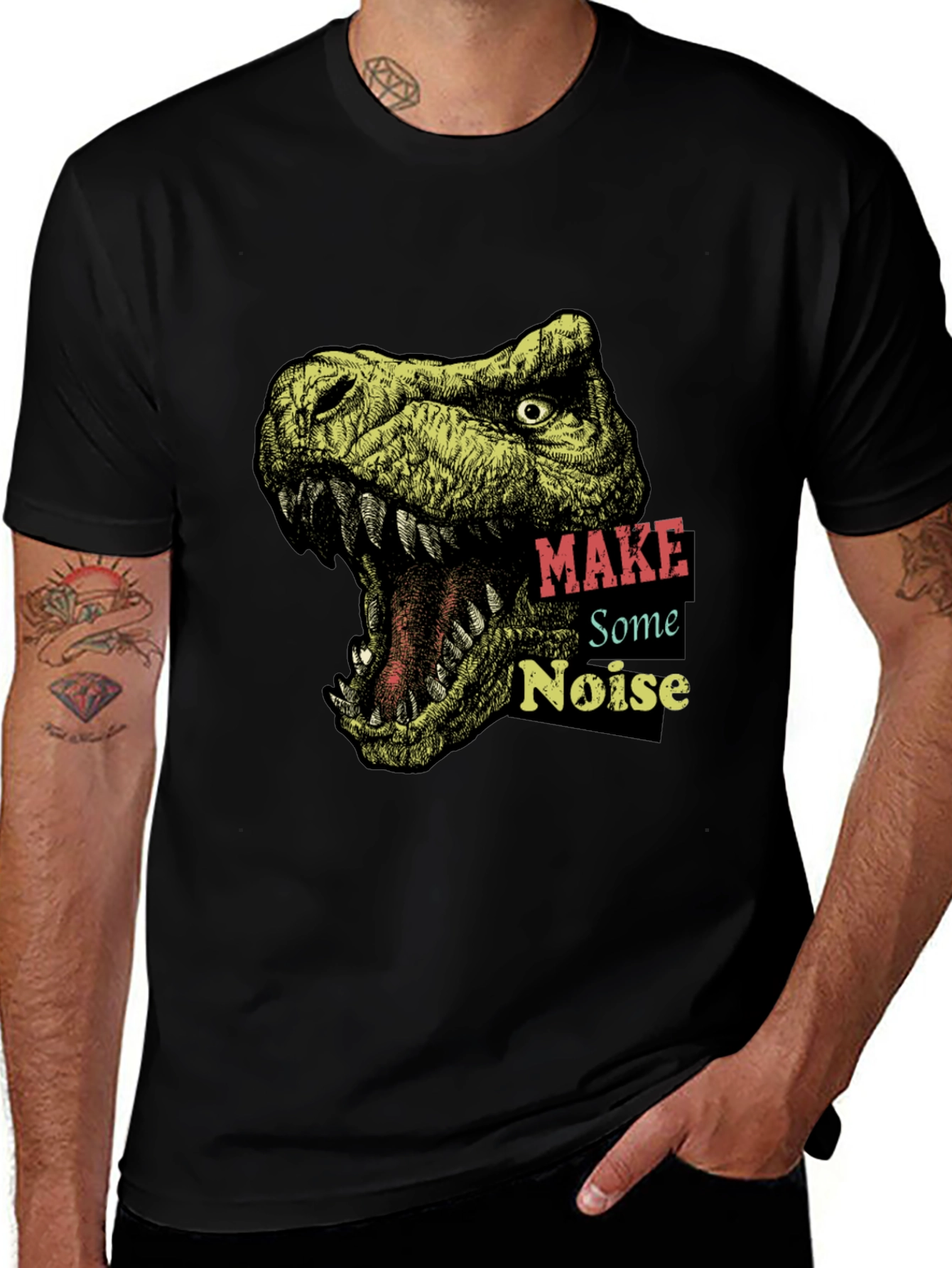 Dino T-Shirt: Make Some Noise Graphic Tee