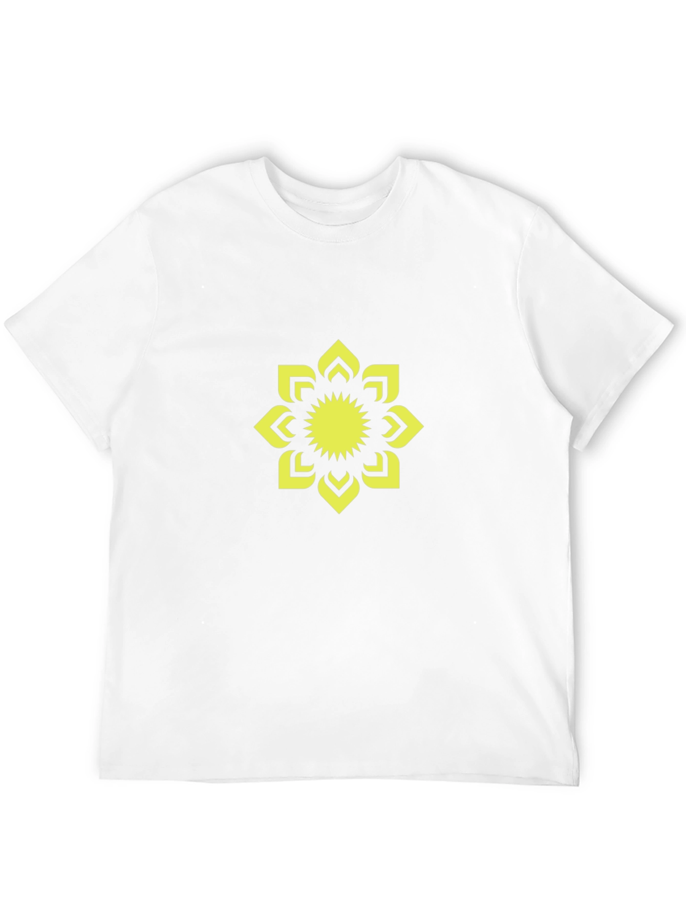 Black T-Shirt with Yellow Floral Graphic