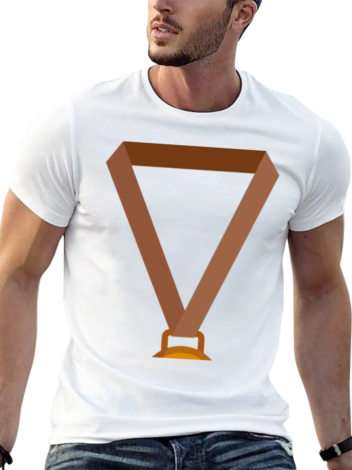 Novelty Medal Graphic Black T-Shirt