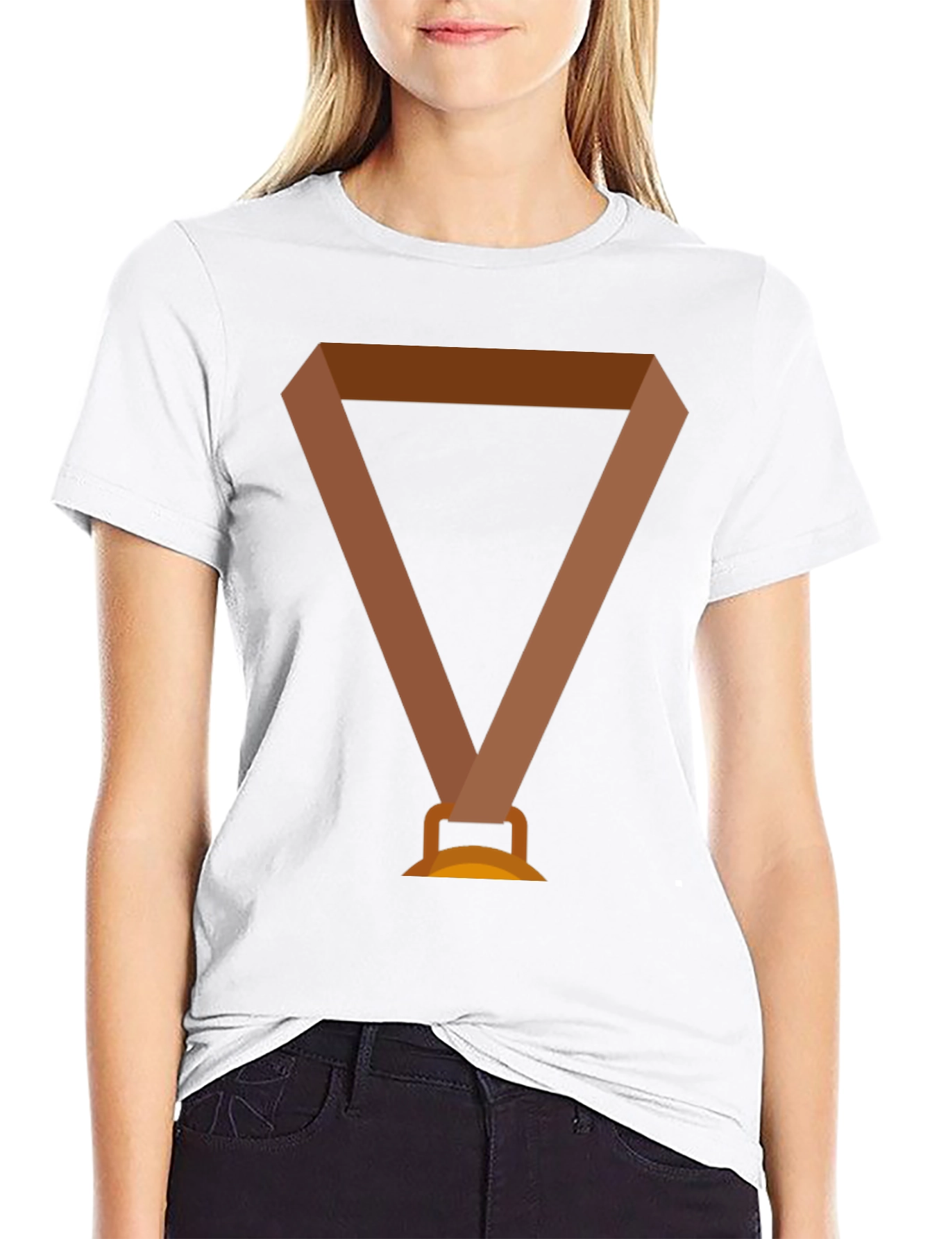 Novelty Medal Graphic Black T-Shirt