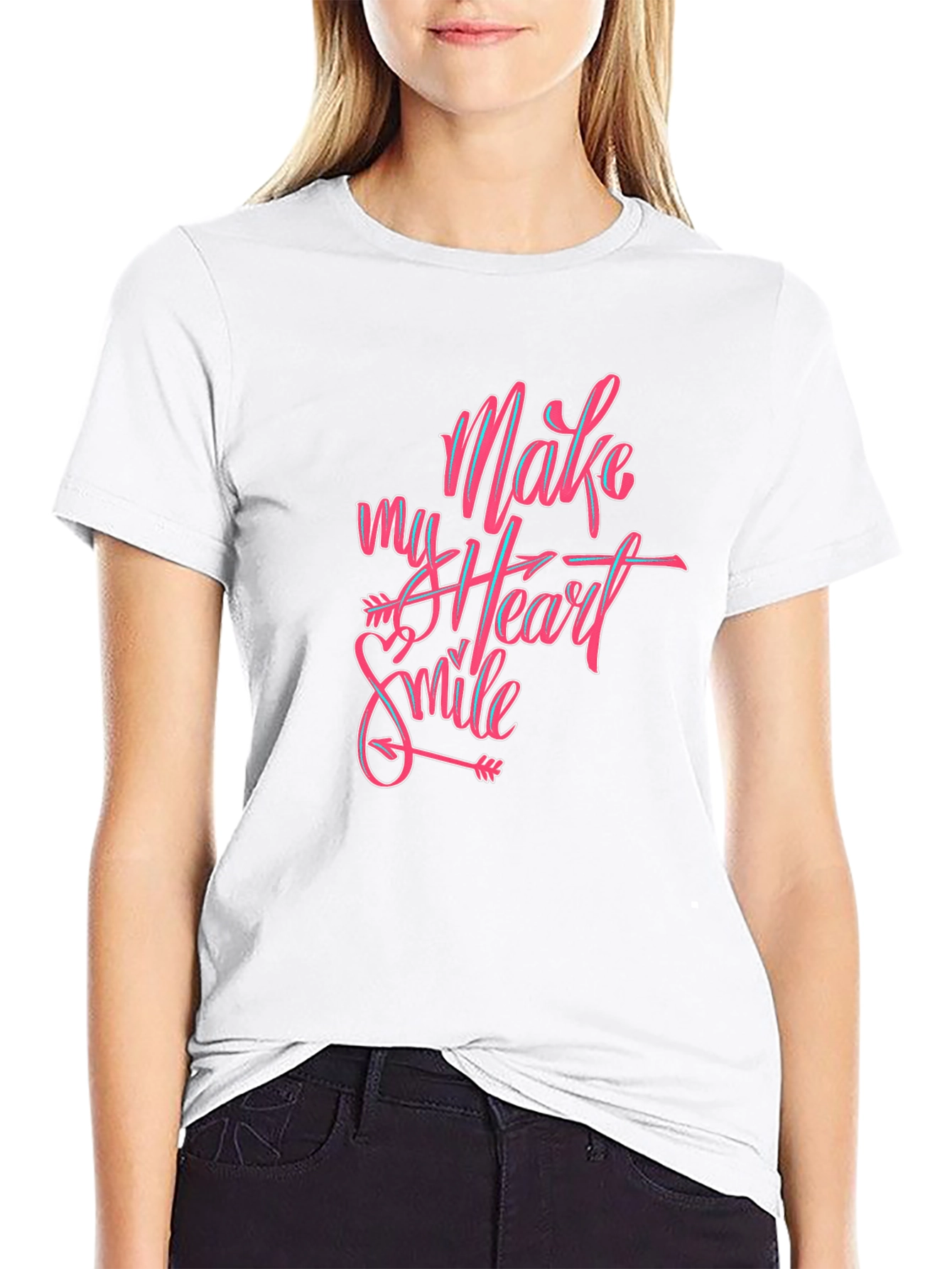 Make My Heart Smile Graphic Tee - Valentines Day