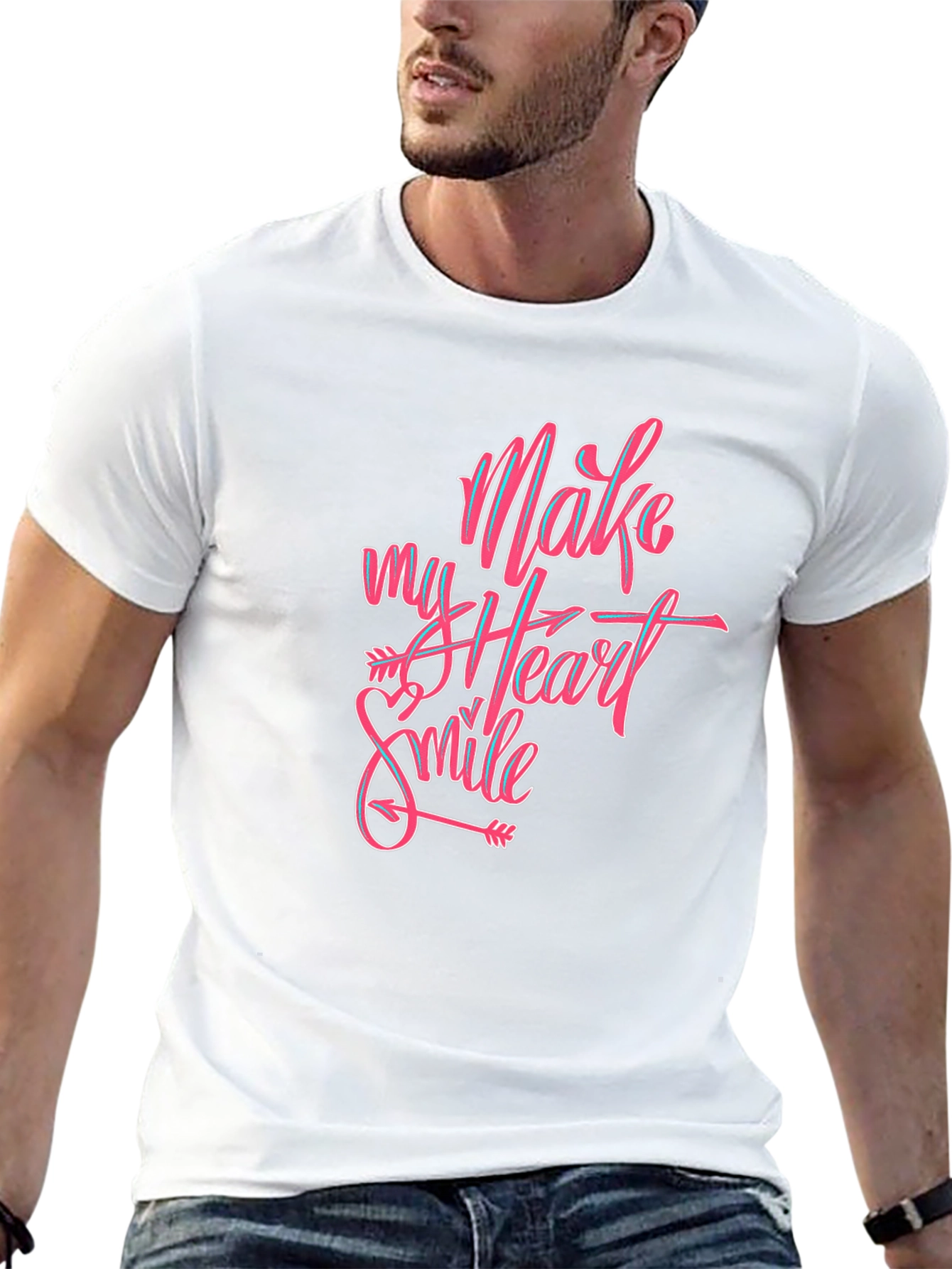 Make My Heart Smile Graphic Tee - Valentines Day