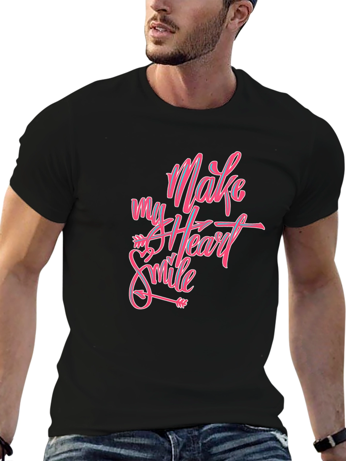 Make My Heart Smile Graphic Tee - Valentines Day