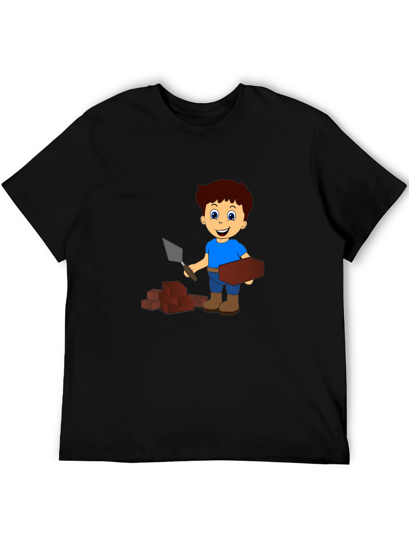 Cartoon Bricklayer Graphic Tee