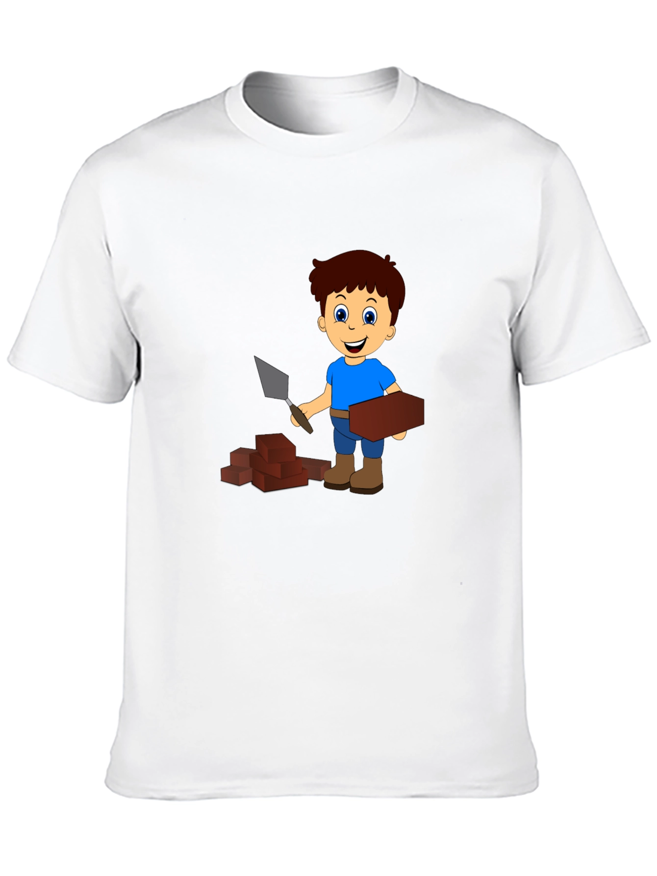 Cartoon Bricklayer Graphic Tee