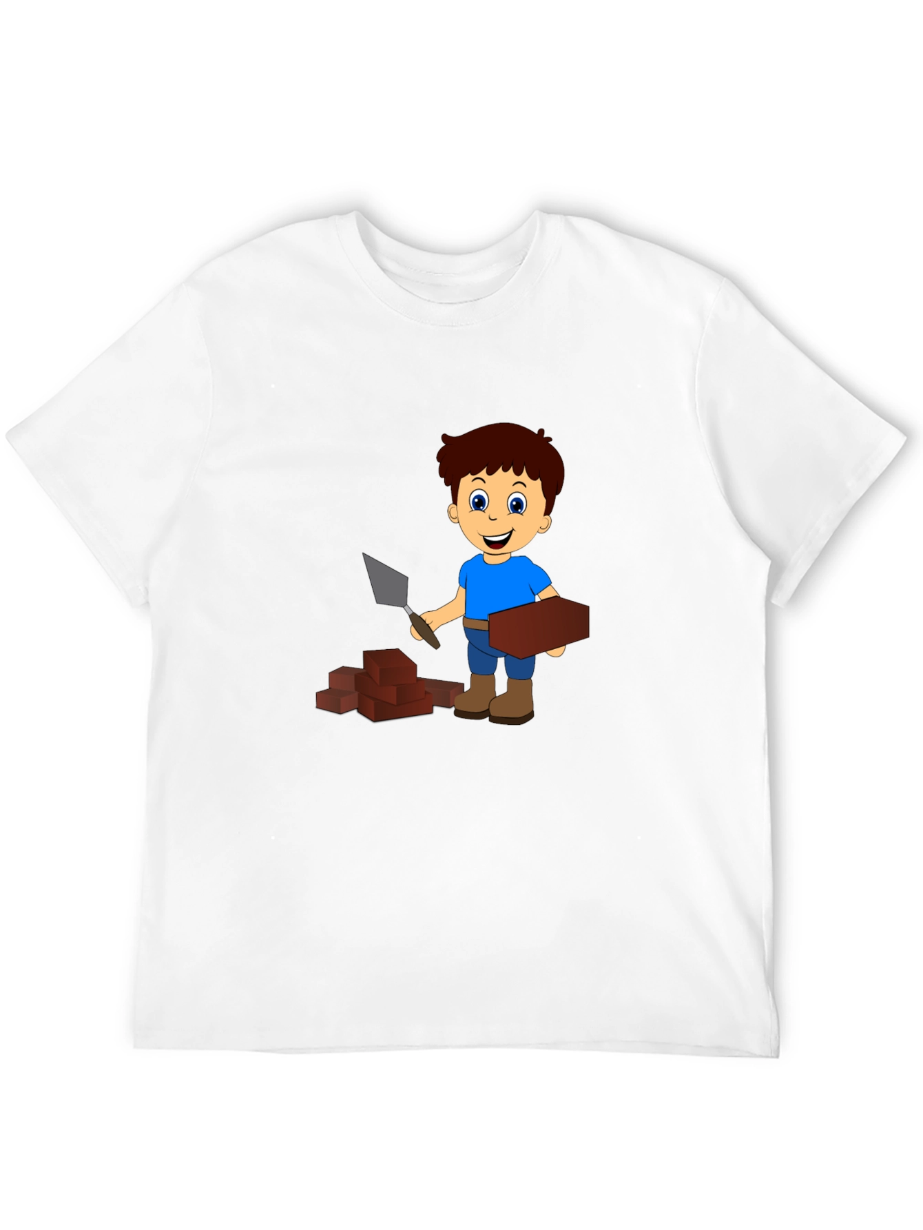 Cartoon Bricklayer Graphic Tee