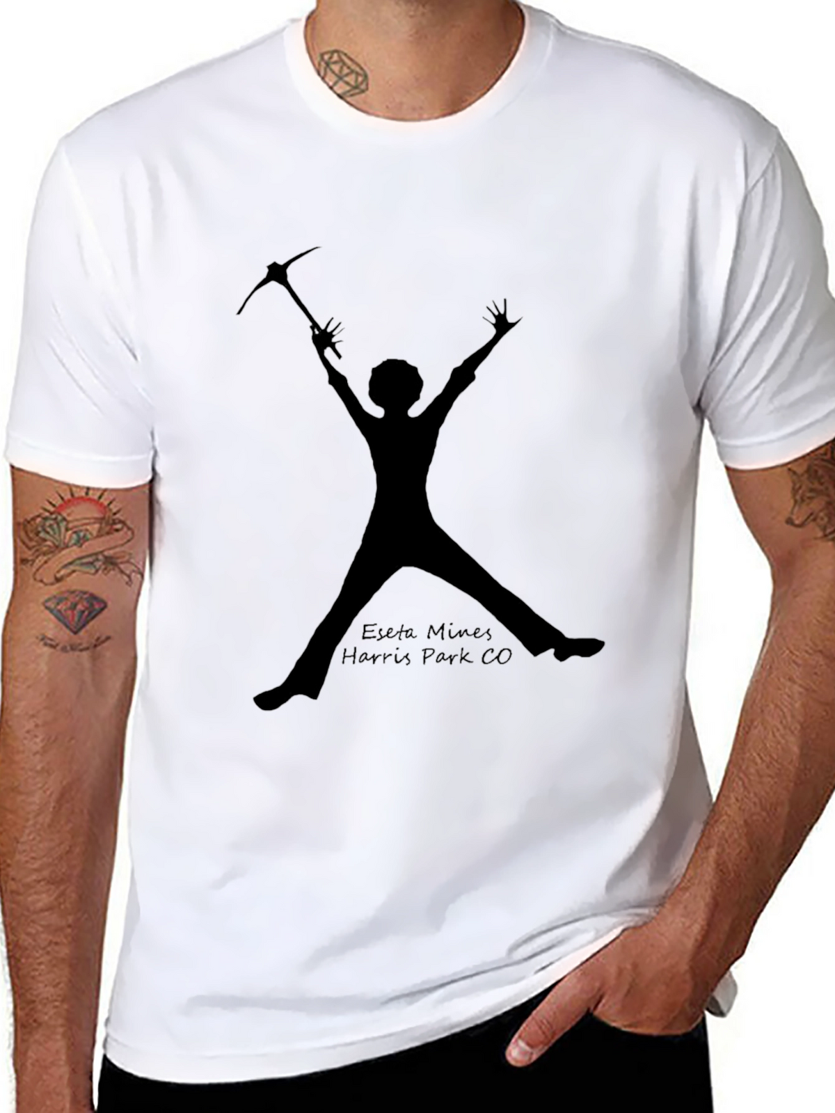 Miner Silhouette T-Shirt - Eseta Mines Harris Park CO