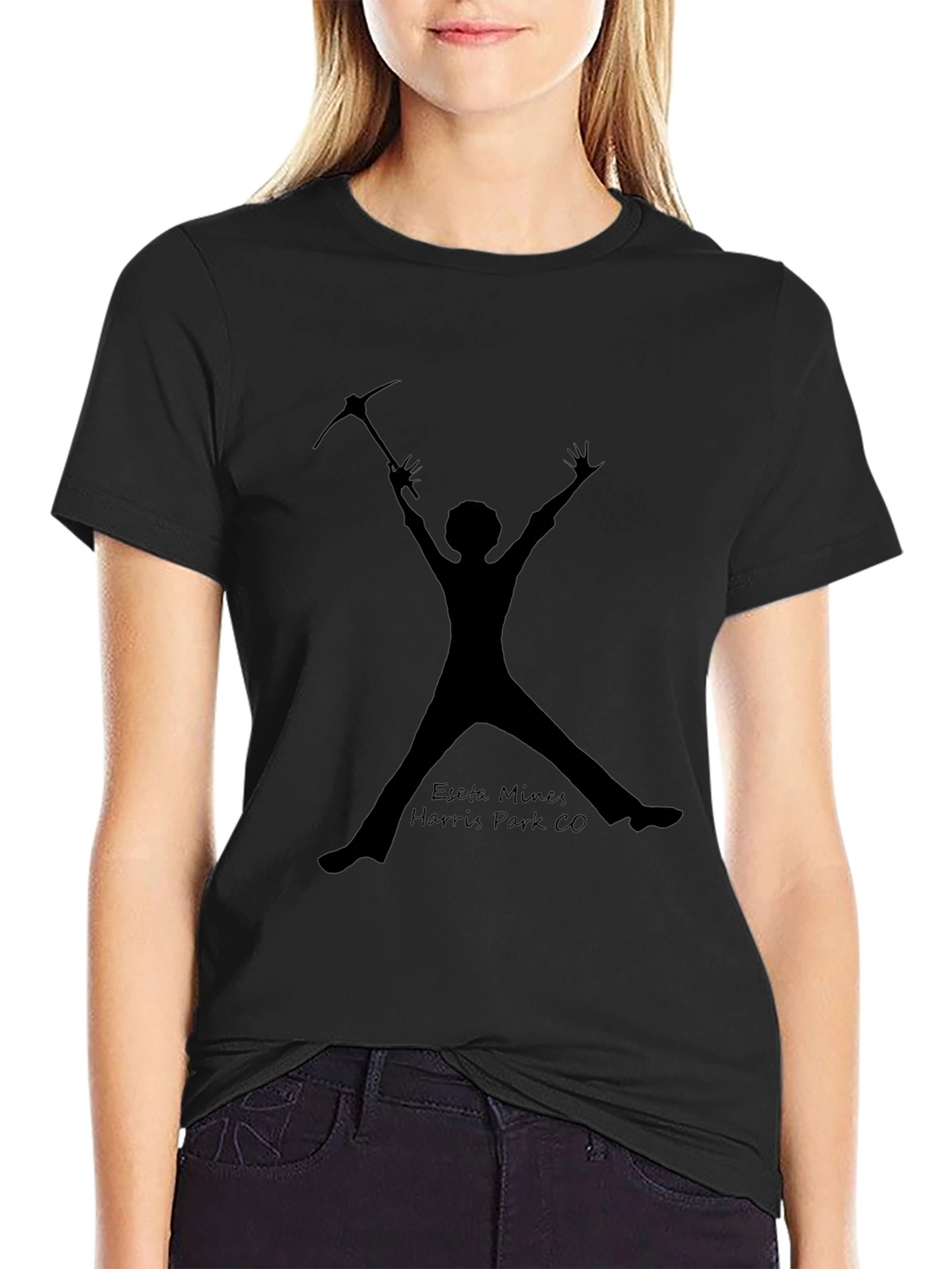 Miner Silhouette T-Shirt - Eseta Mines Harris Park CO