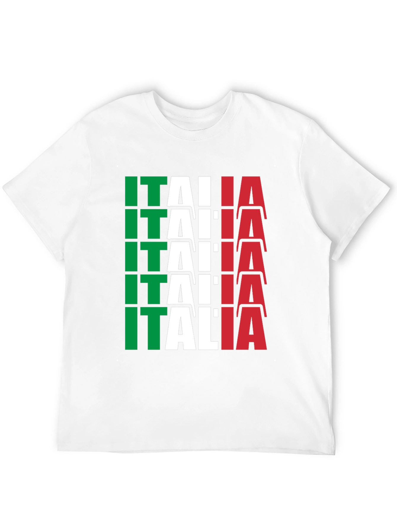 Italia Flag Graphic T-Shirt - Black Bold Design