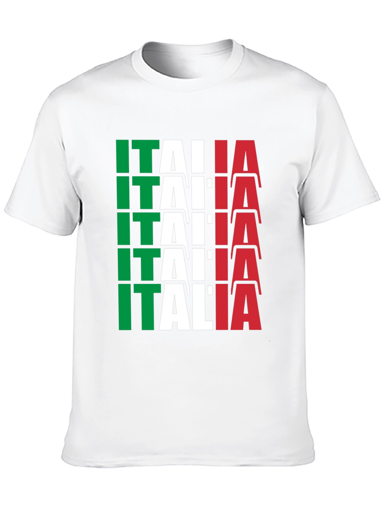 Italia Flag Graphic T-Shirt - Black Bold Design
