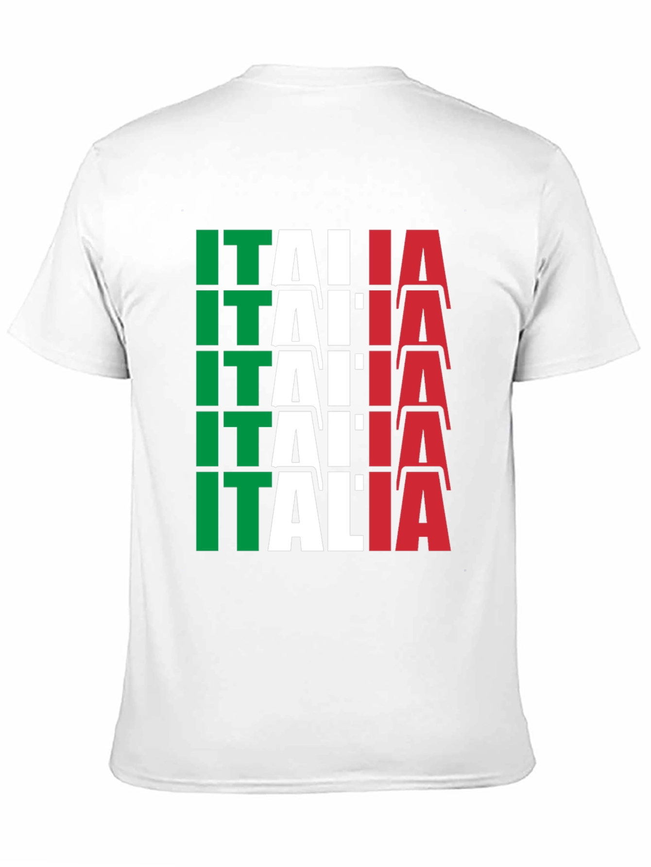 Italia Flag Graphic T-Shirt - Black Bold Design